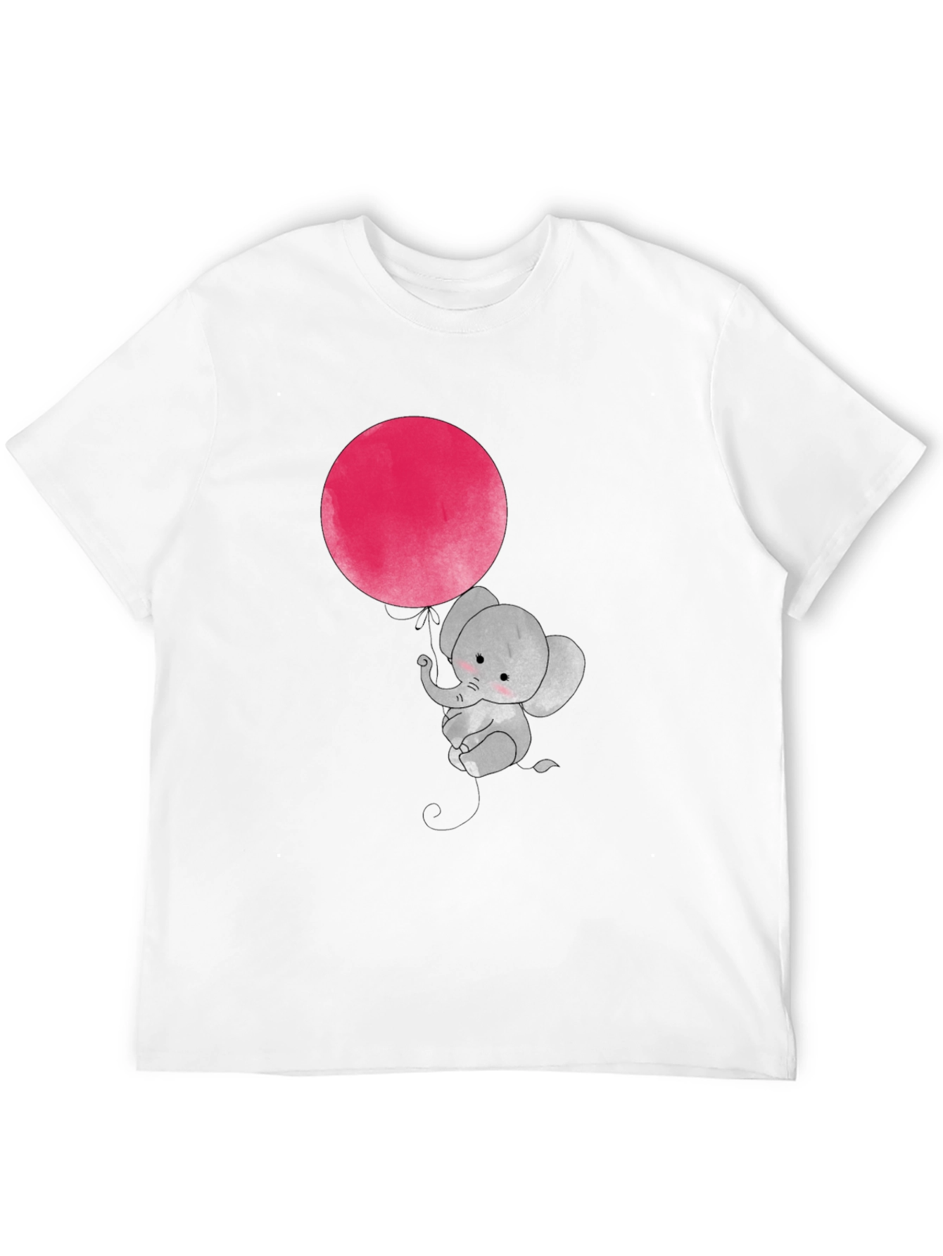 Cute Elephant with Balloon Graphic T-Shirt