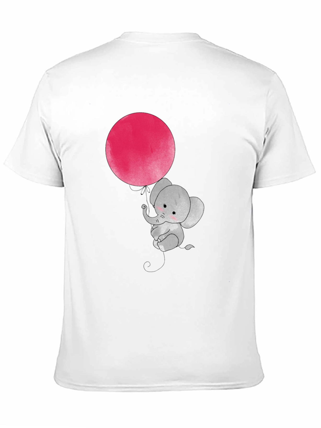 Cute Elephant with Balloon Graphic T-Shirt