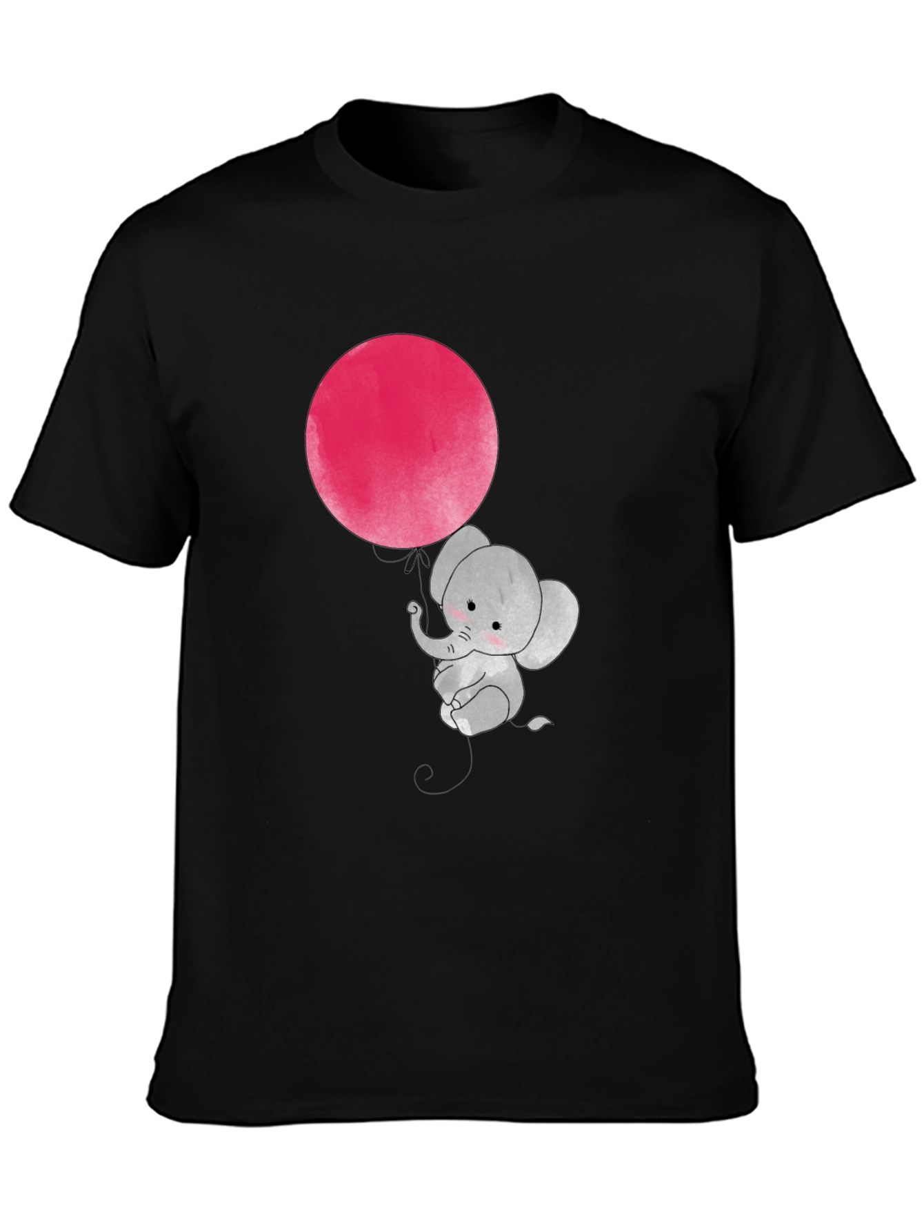 Cute Elephant with Balloon Graphic T-Shirt