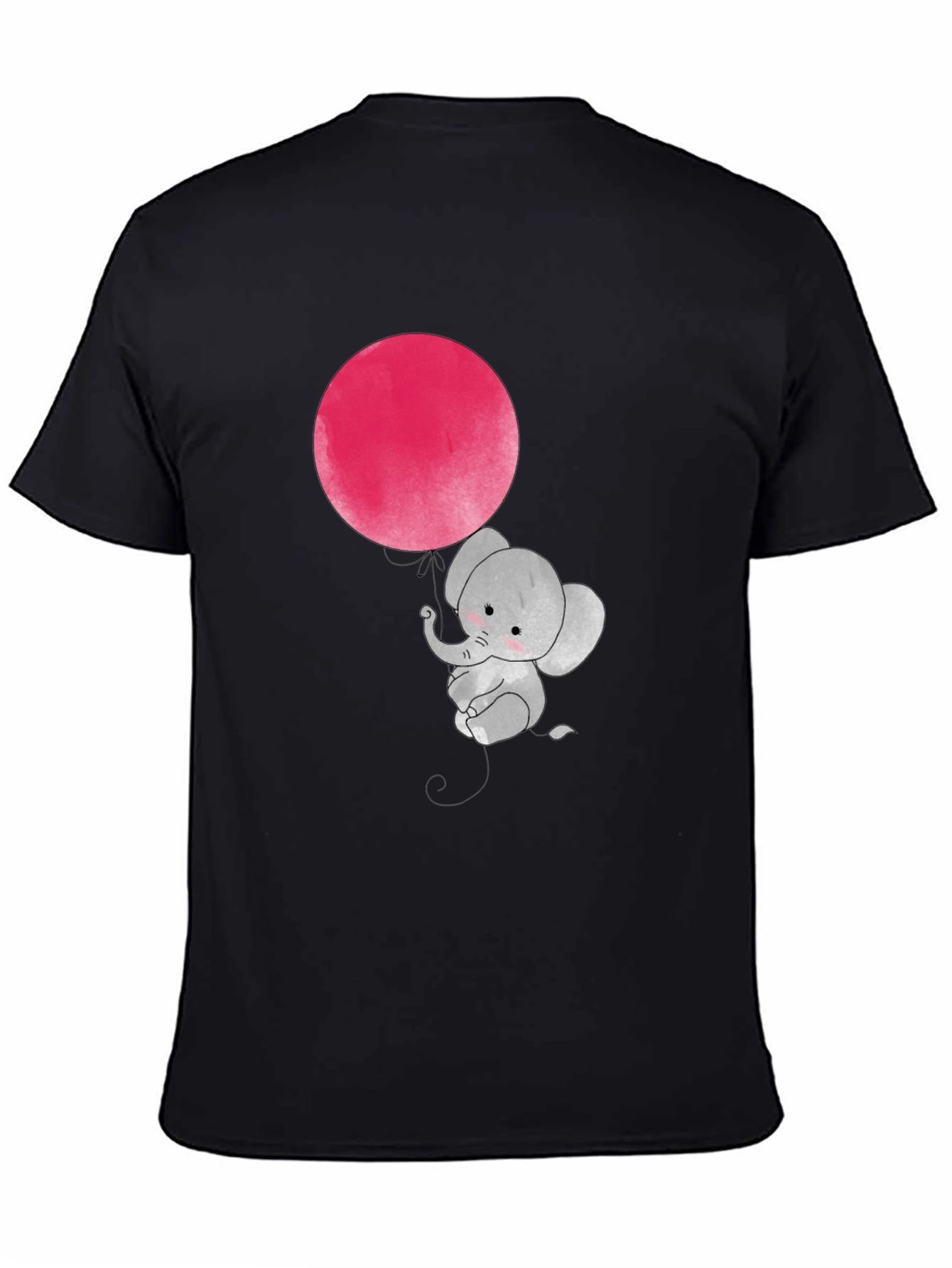Cute Elephant with Balloon Graphic T-Shirt
