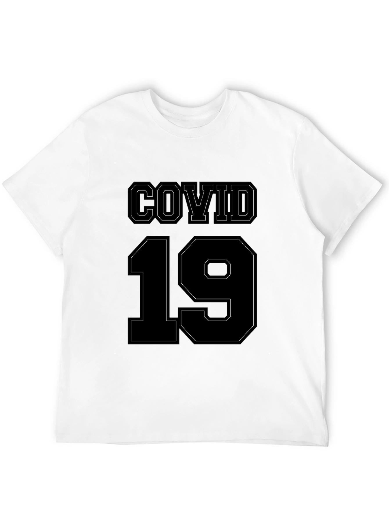 COVID-19 Graphic Tee - Black Crew Neck T-Shirt