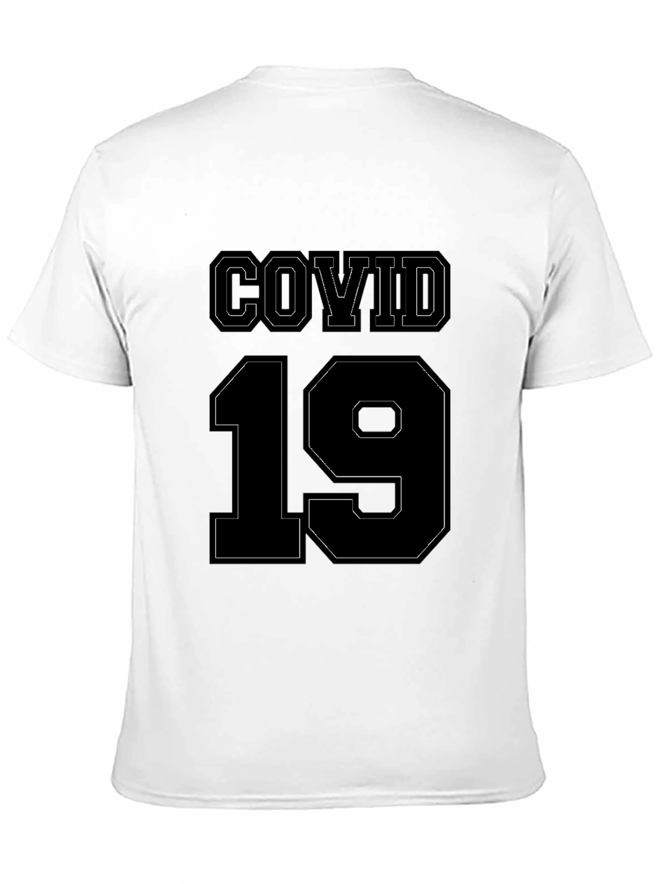COVID-19 Graphic Tee - Black Crew Neck T-Shirt