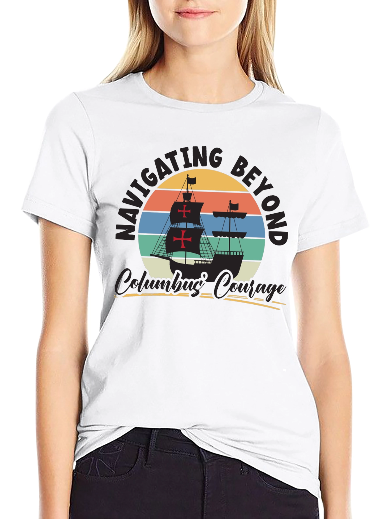 Columbus Courage Retro Graphic Tee