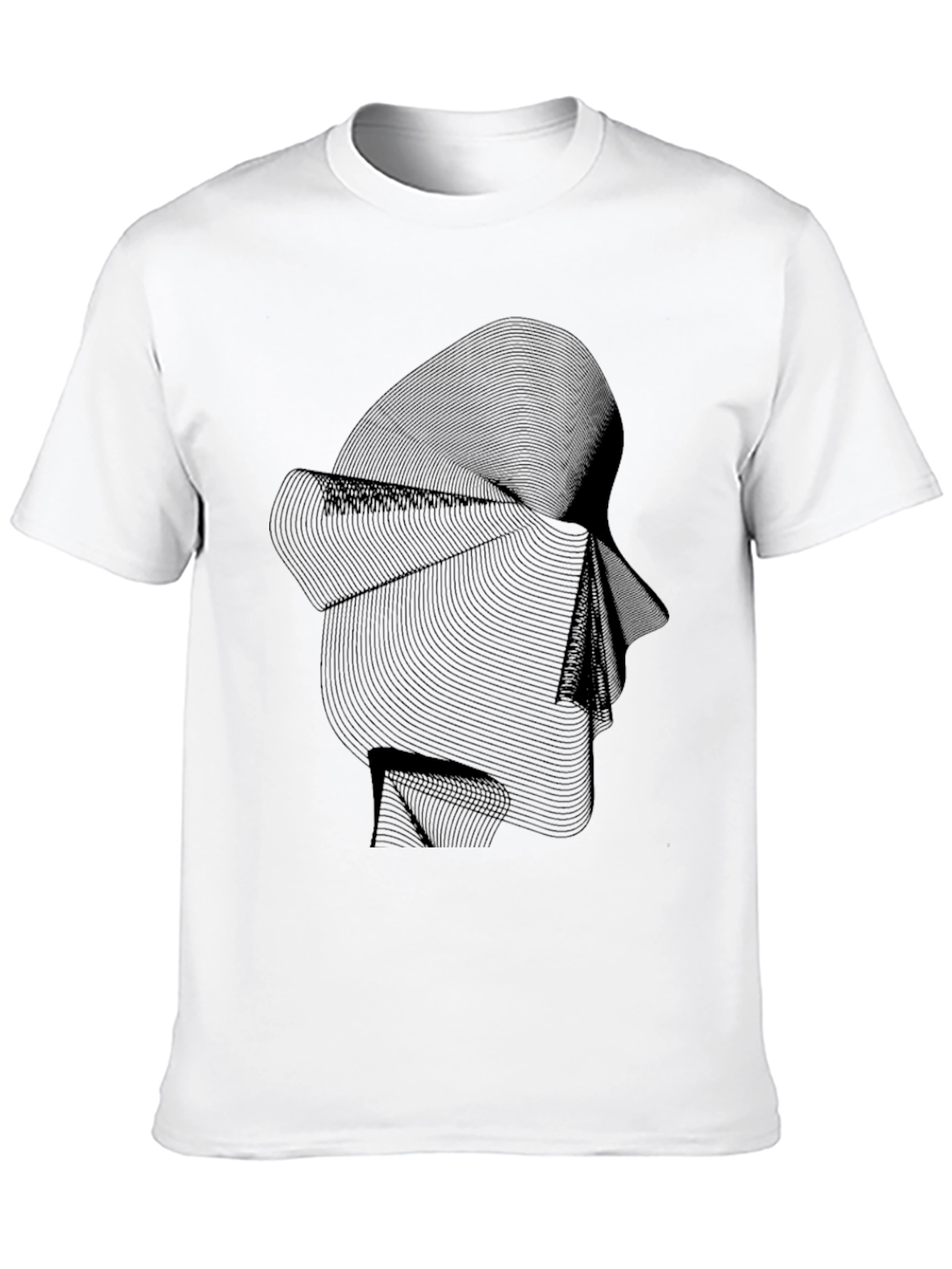 Abstract Line Art Graphic Tee - Modern Style