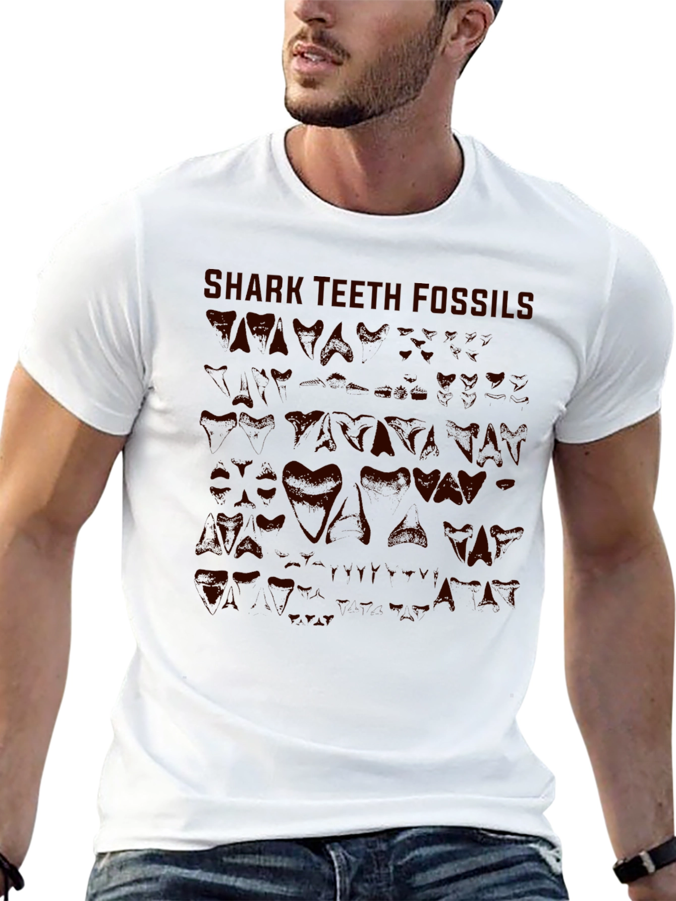 Shark Teeth Fossils Graphic T-Shirt