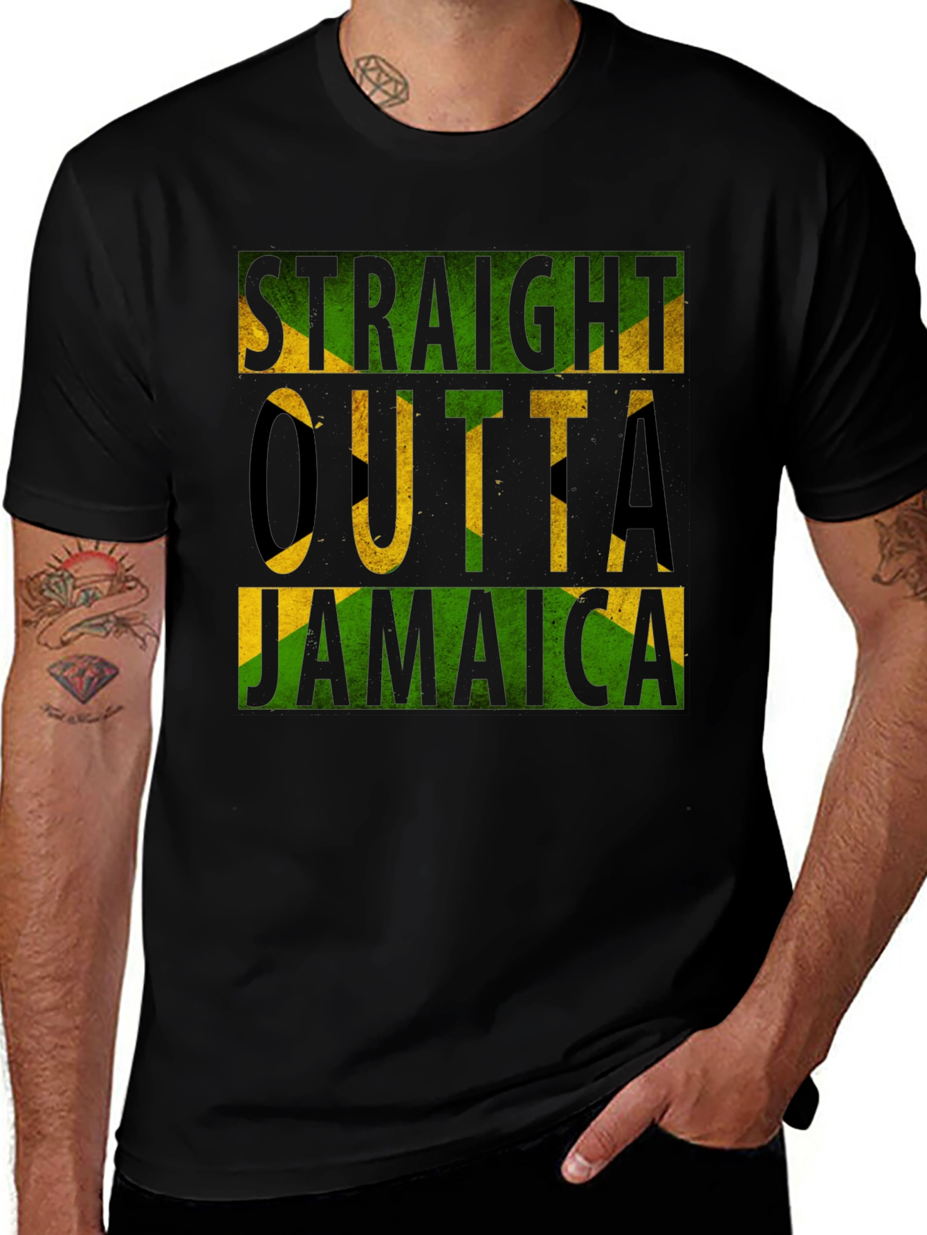 Straight Outta Jamaica T-Shirt - Reggae Vibes