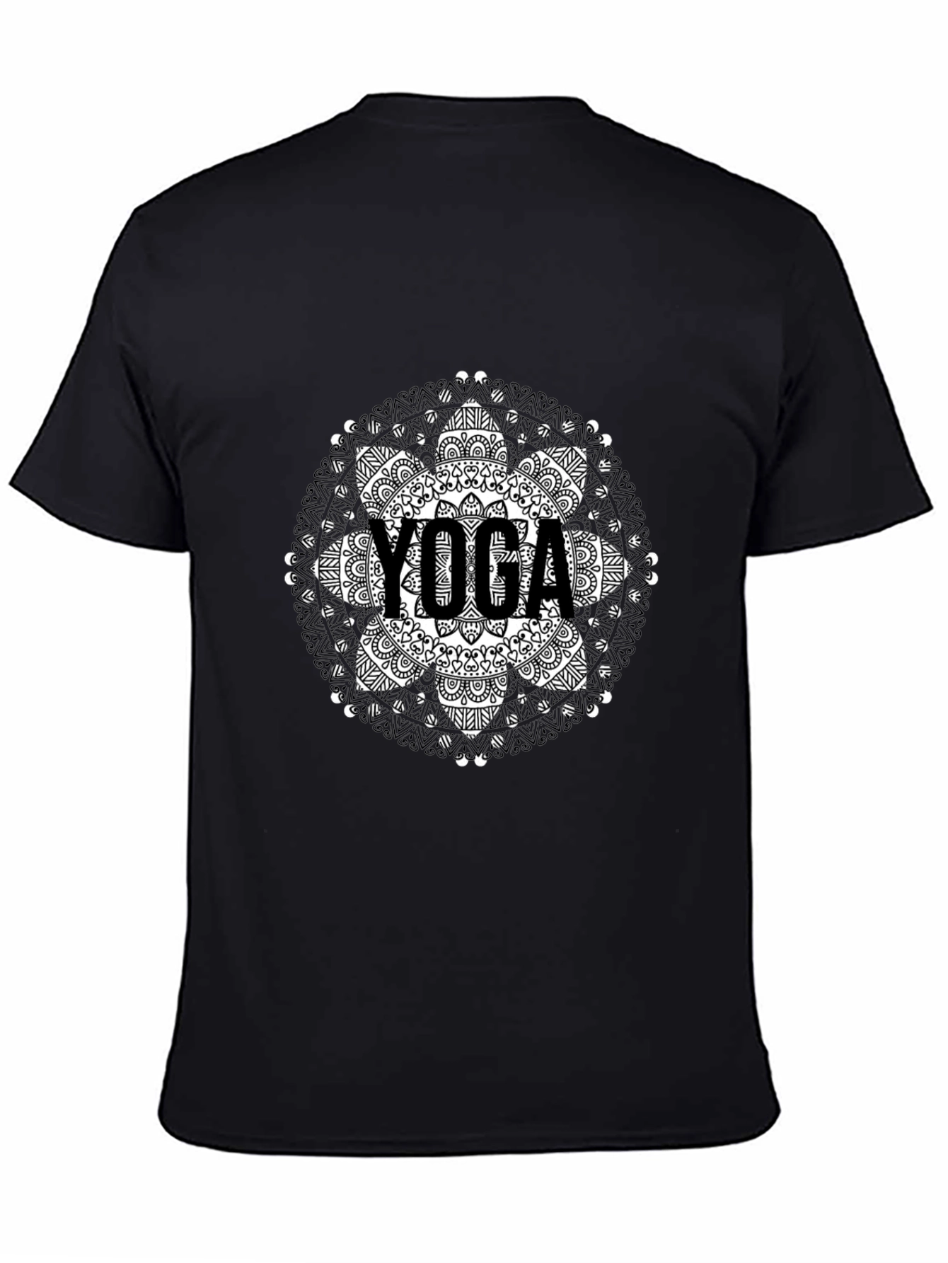 Yoga Mandala Graphic Tee - Black