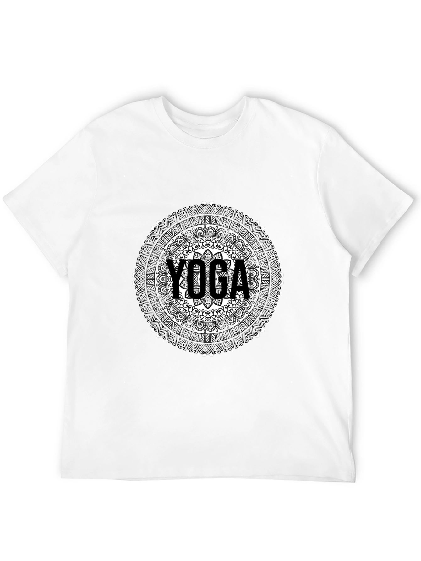 Yoga Mandala Graphic Tee - Black