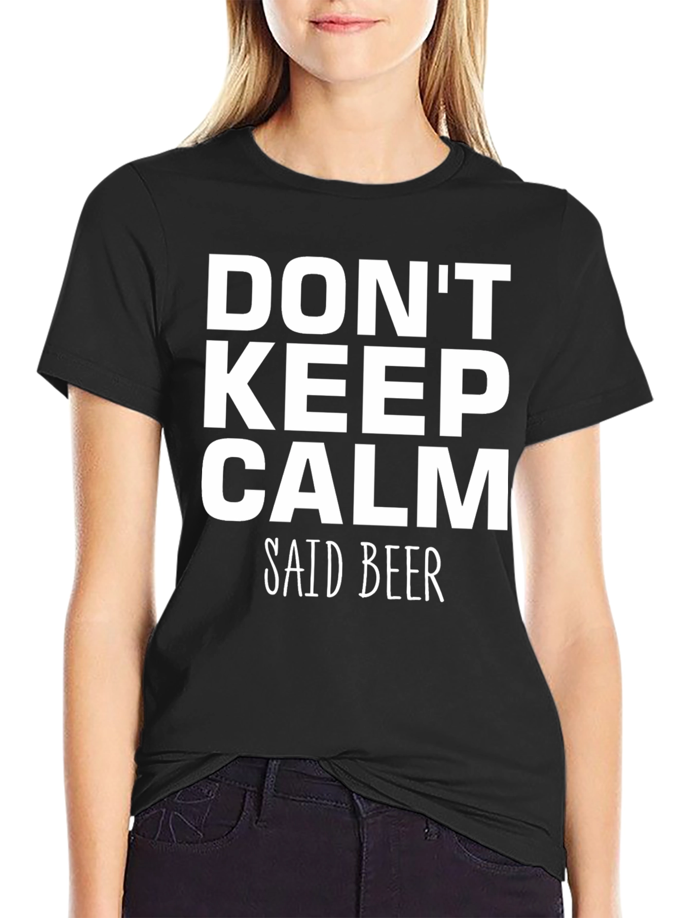 Dont Keep Calm Said Beer Mens Black T-Shirt