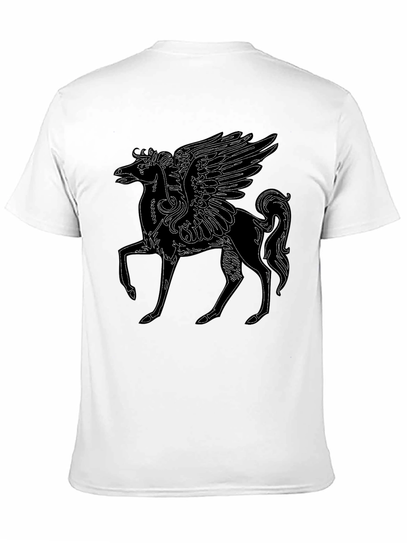 Pegasus Graphic T-Shirt - Black Cotton Tee