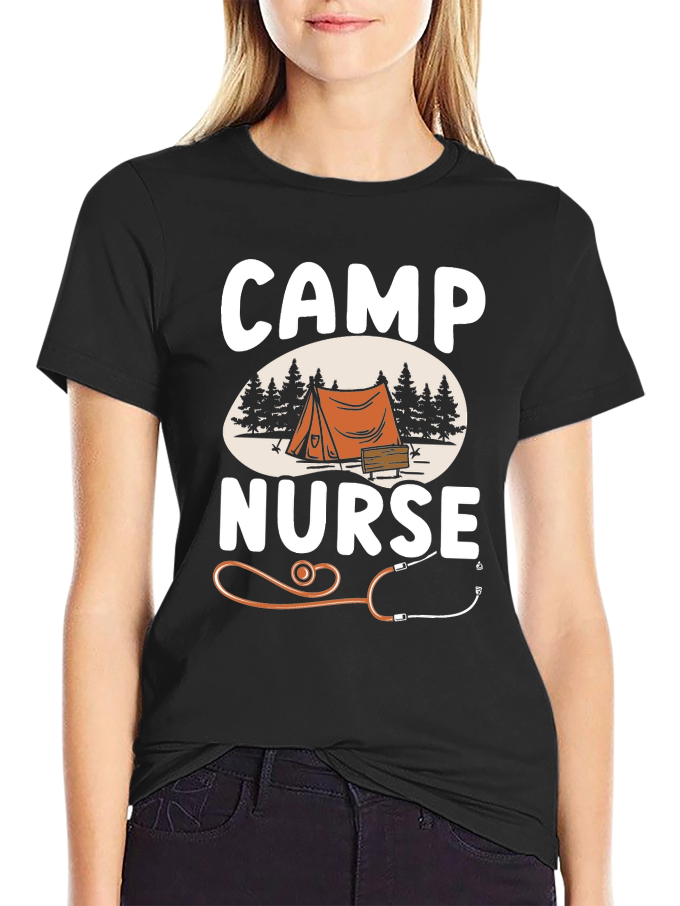 Camp Nurse T-Shirt - Camping & Medical Design
