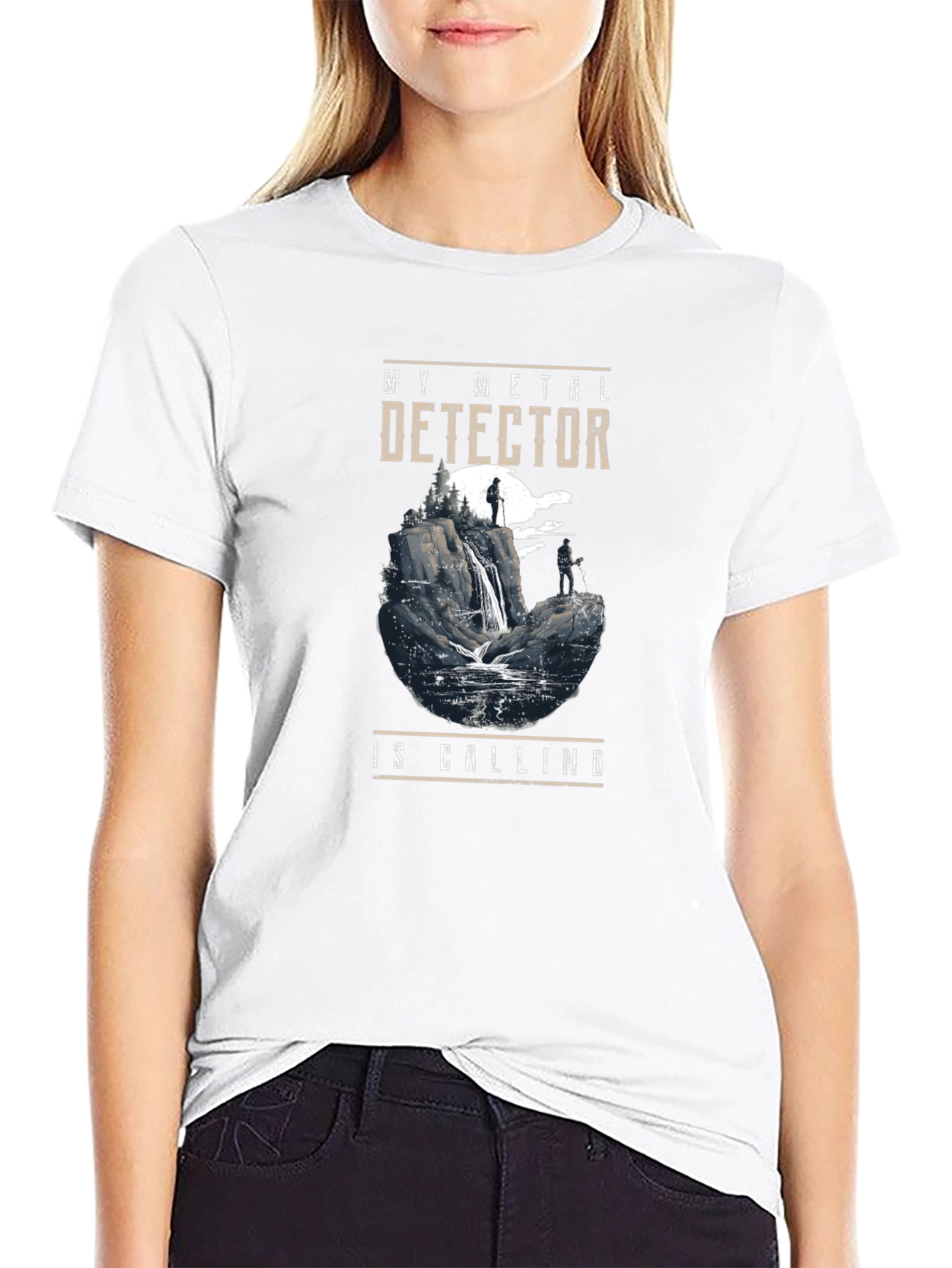 Metal Detector Calling Graphic Tee