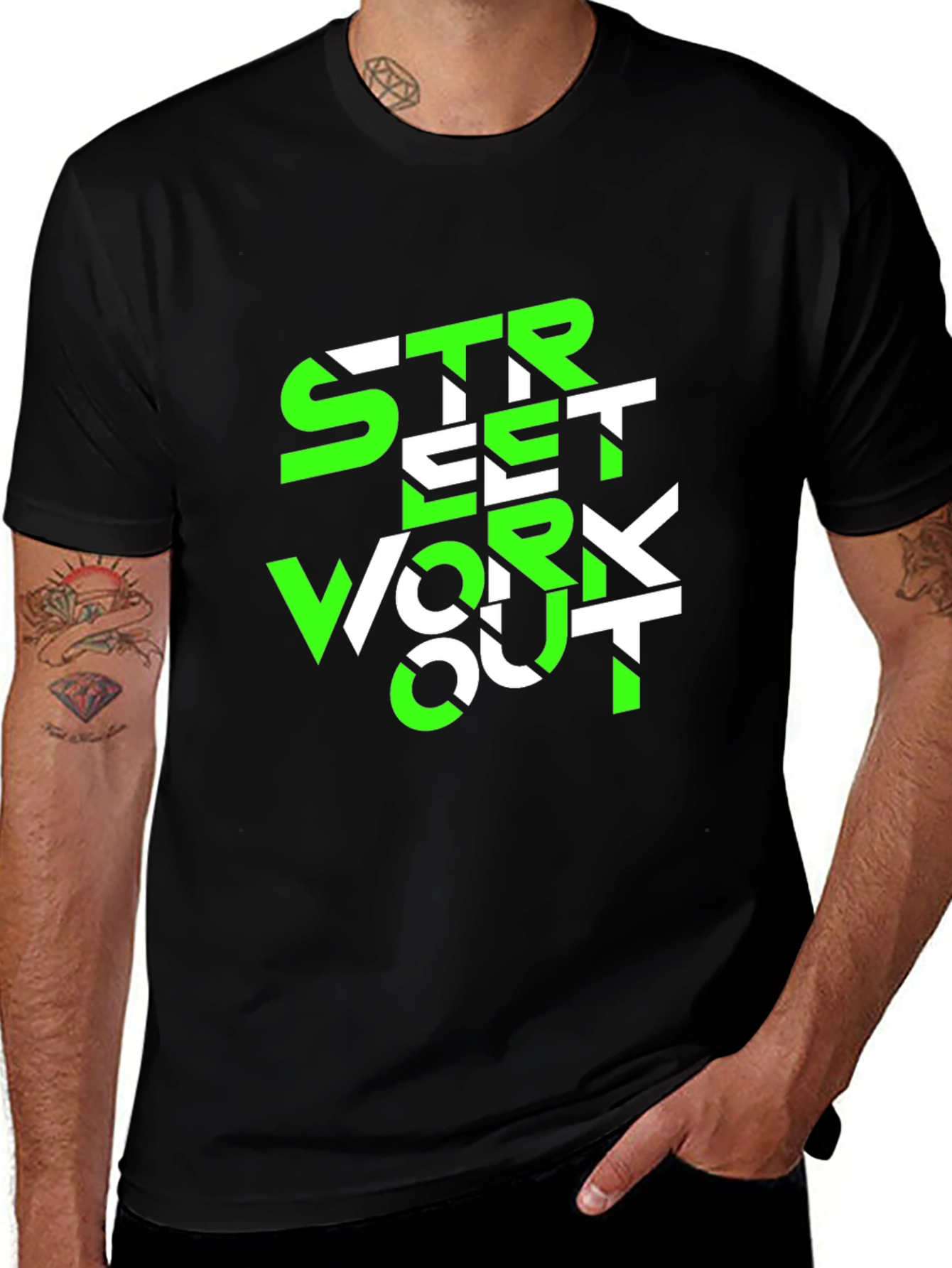 Street Workout Graphic Tee - Black