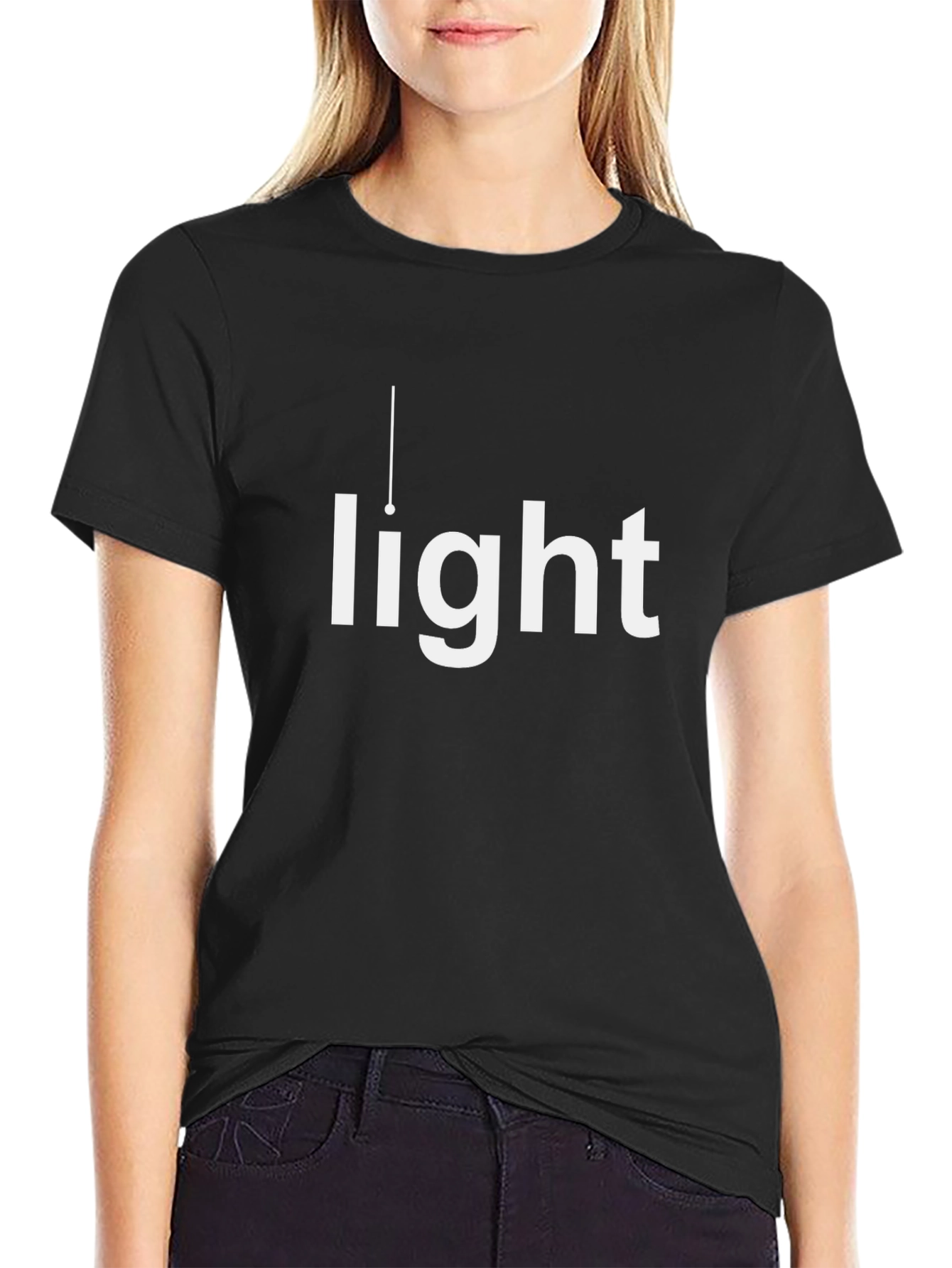 Light Bulb Graphic T-Shirt - Black