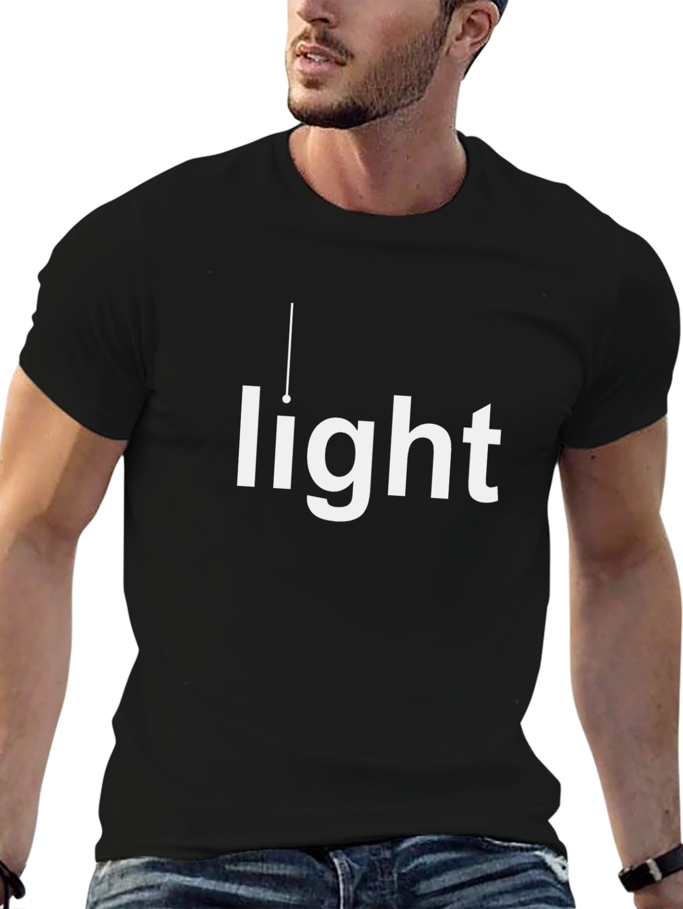 Light Bulb Graphic T-Shirt - Black