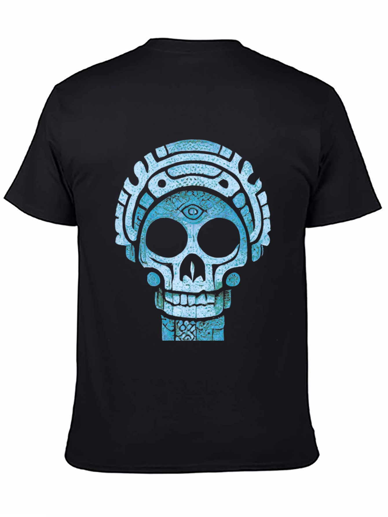 Aztec Skull Graphic Tee - Cool Mystical Design