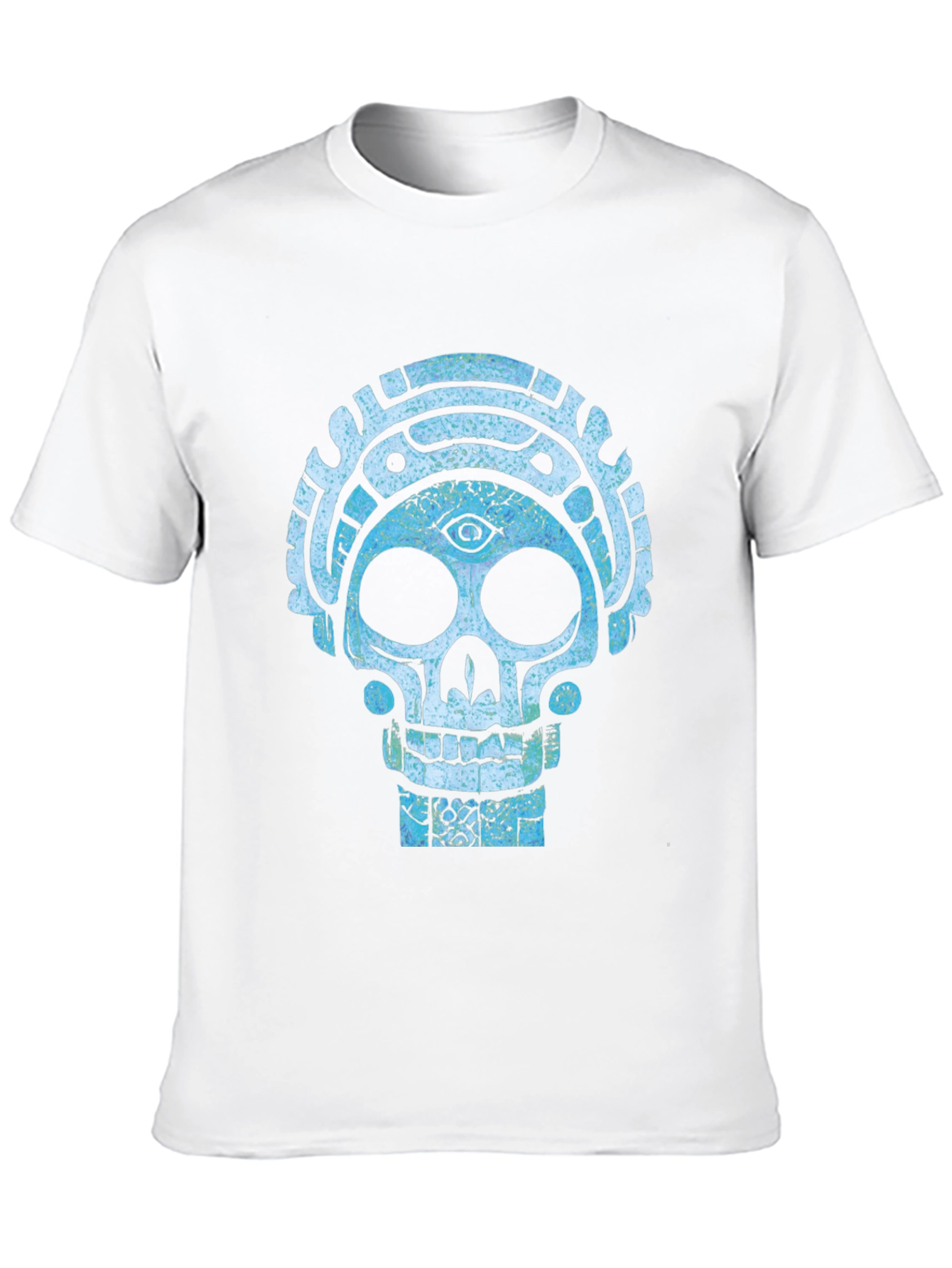 Aztec Skull Graphic Tee - Cool Mystical Design