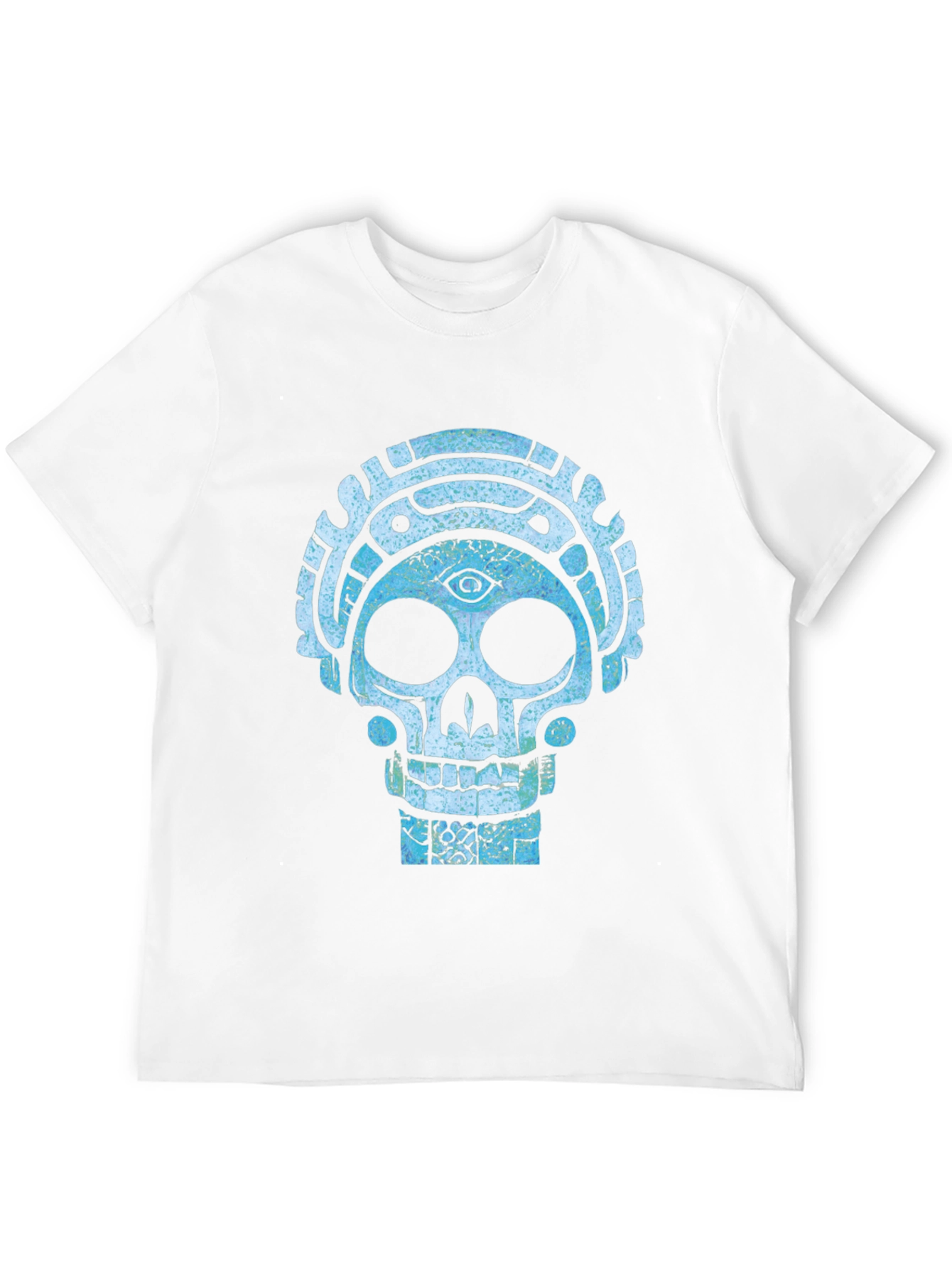 Aztec Skull Graphic Tee - Cool Mystical Design
