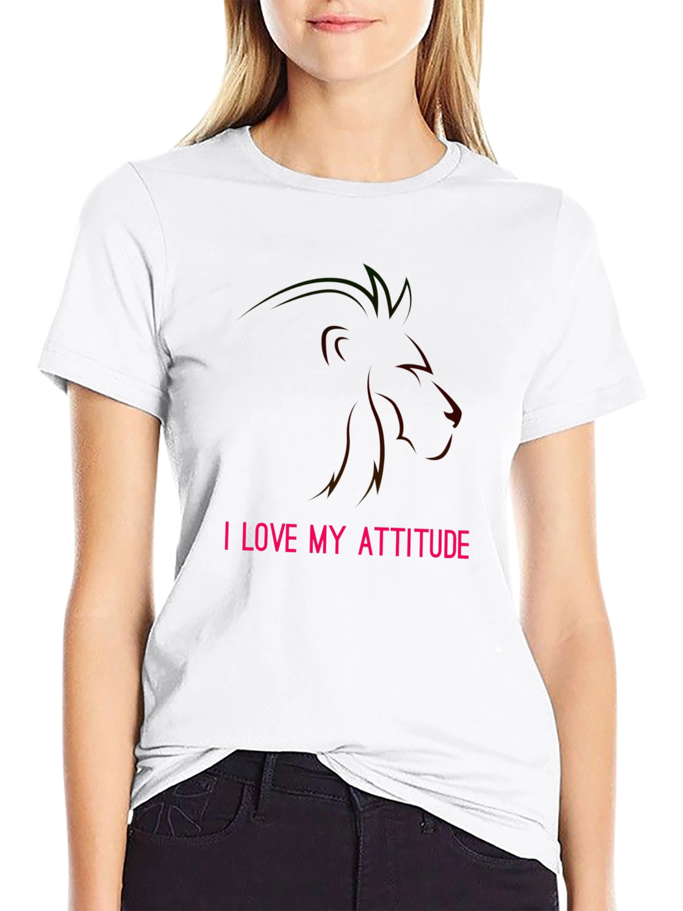 I Love My Attitude Lion Tee