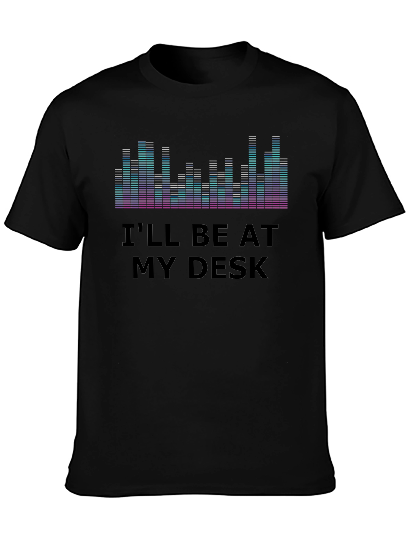 Ill Be At My Desk Graphic Tee - Black