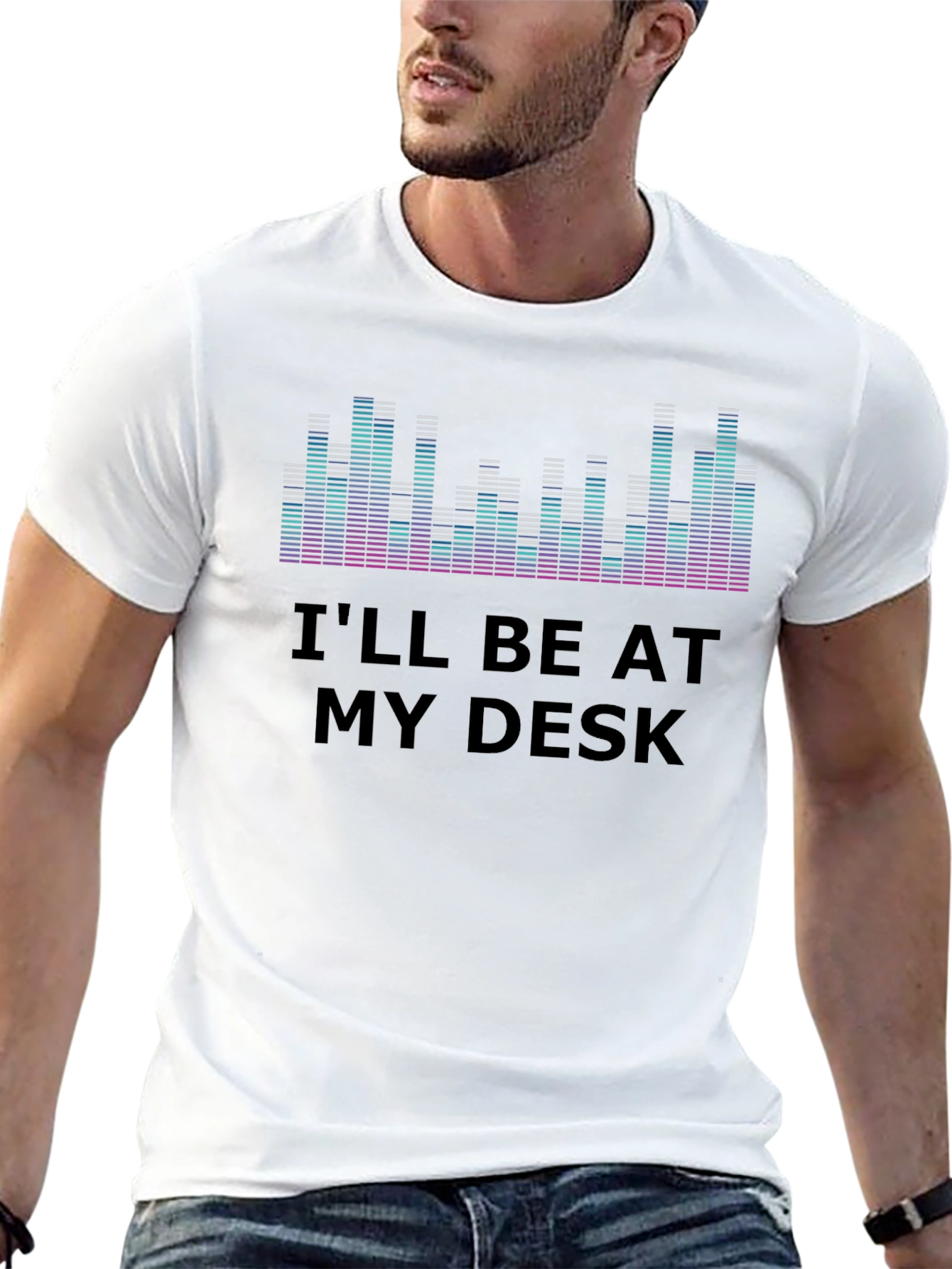 Ill Be At My Desk Graphic Tee - Black