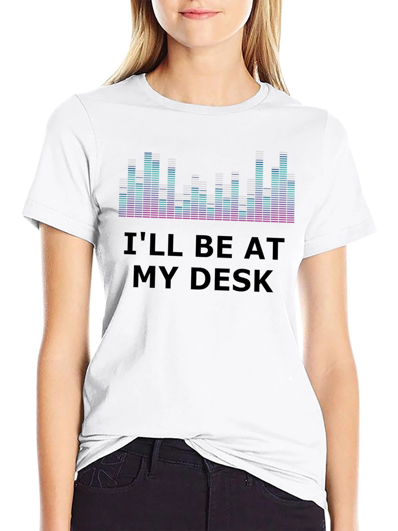 Ill Be At My Desk Graphic Tee - Black