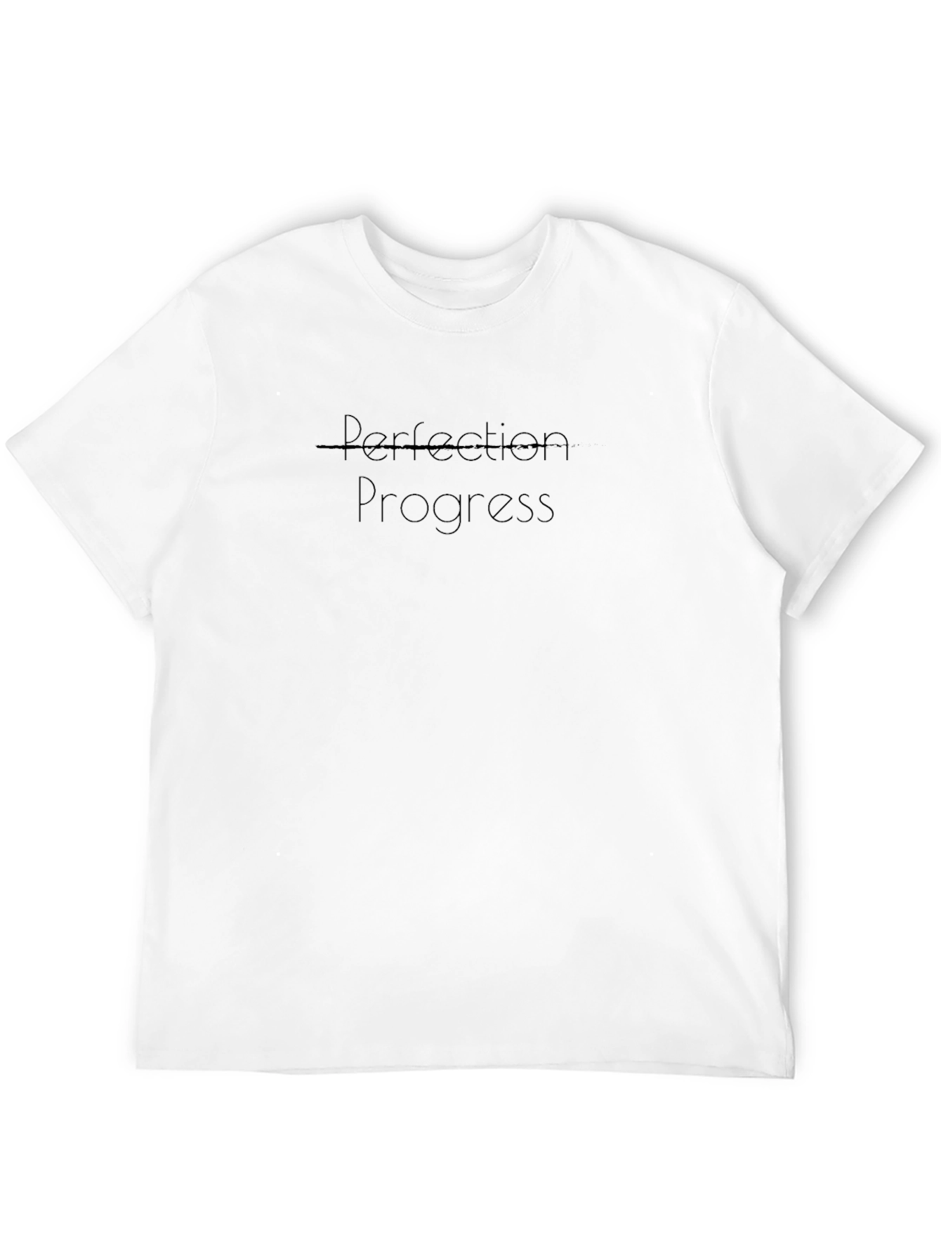 Perfection Progress Graphic Black T-Shirt