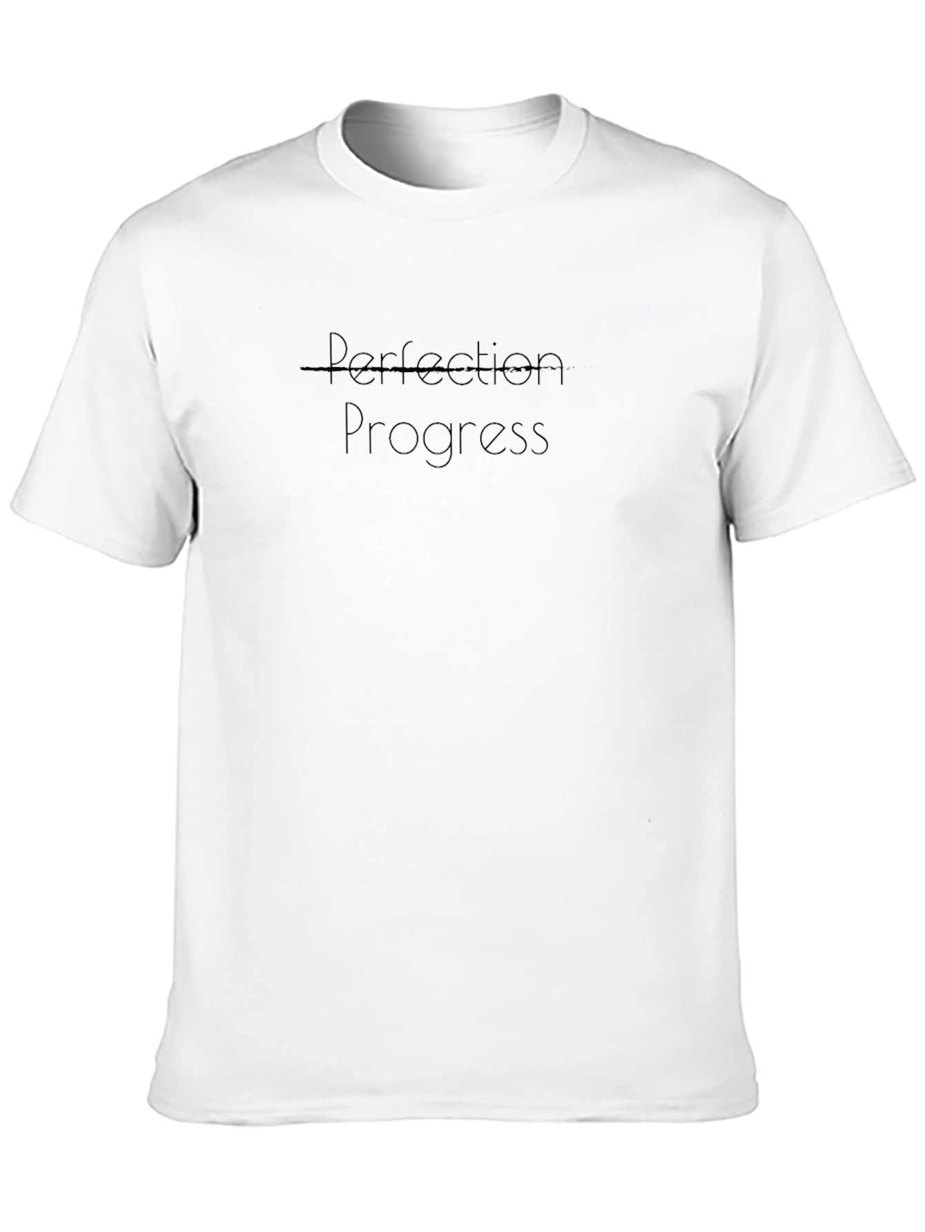 Perfection Progress Graphic Black T-Shirt