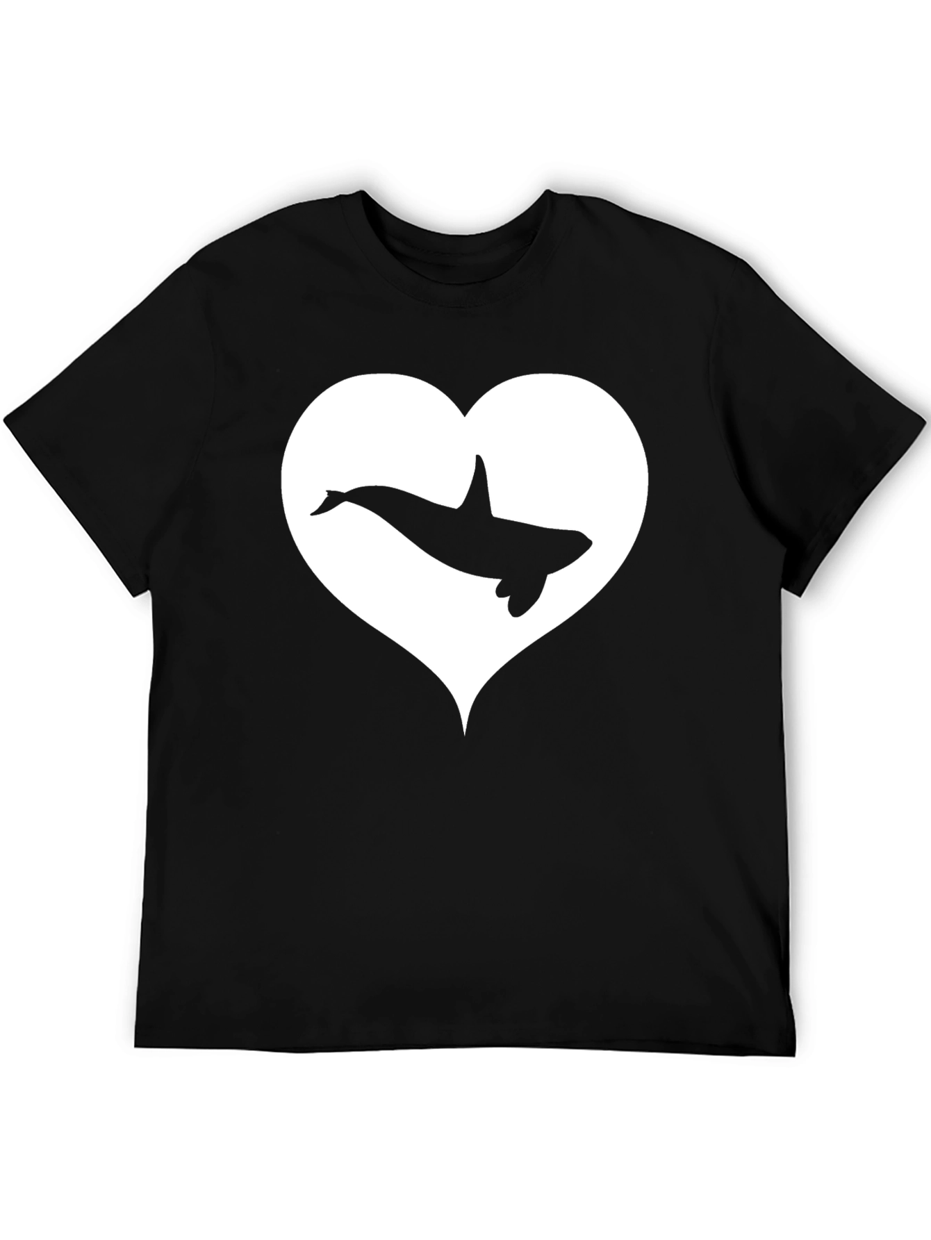 Orca Heart T-Shirt - Black Cotton Graphic Tee