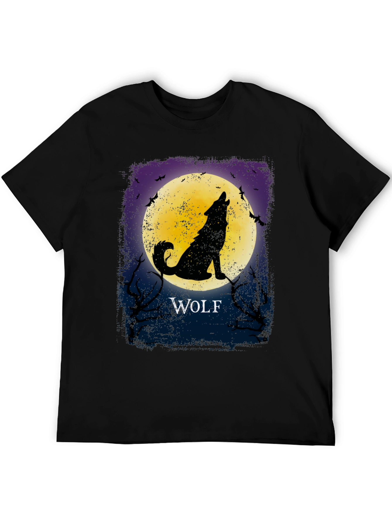Wolf Howling at Moon Graphic T-Shirt