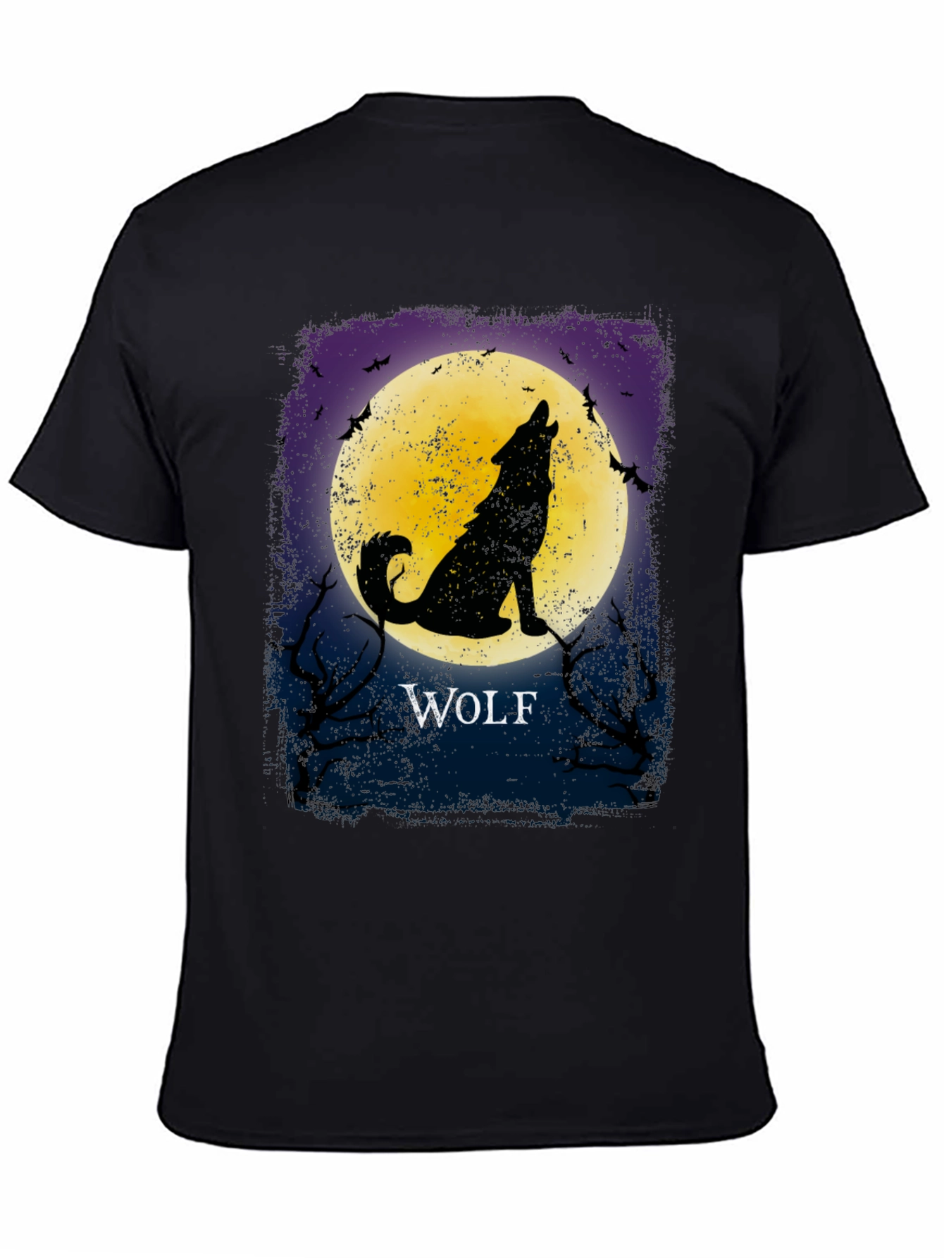 Wolf Howling at Moon Graphic T-Shirt