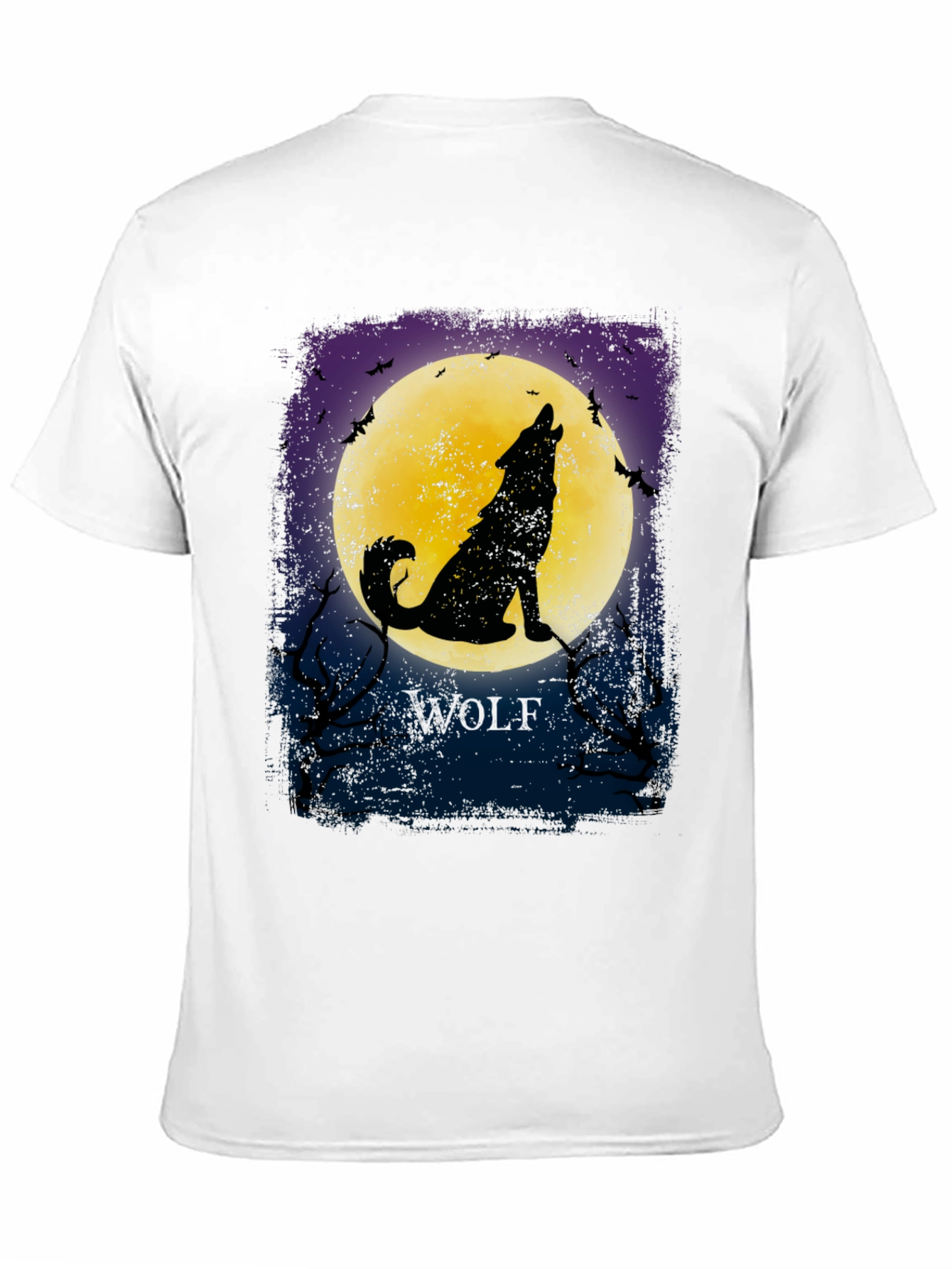 Wolf Howling at Moon Graphic T-Shirt
