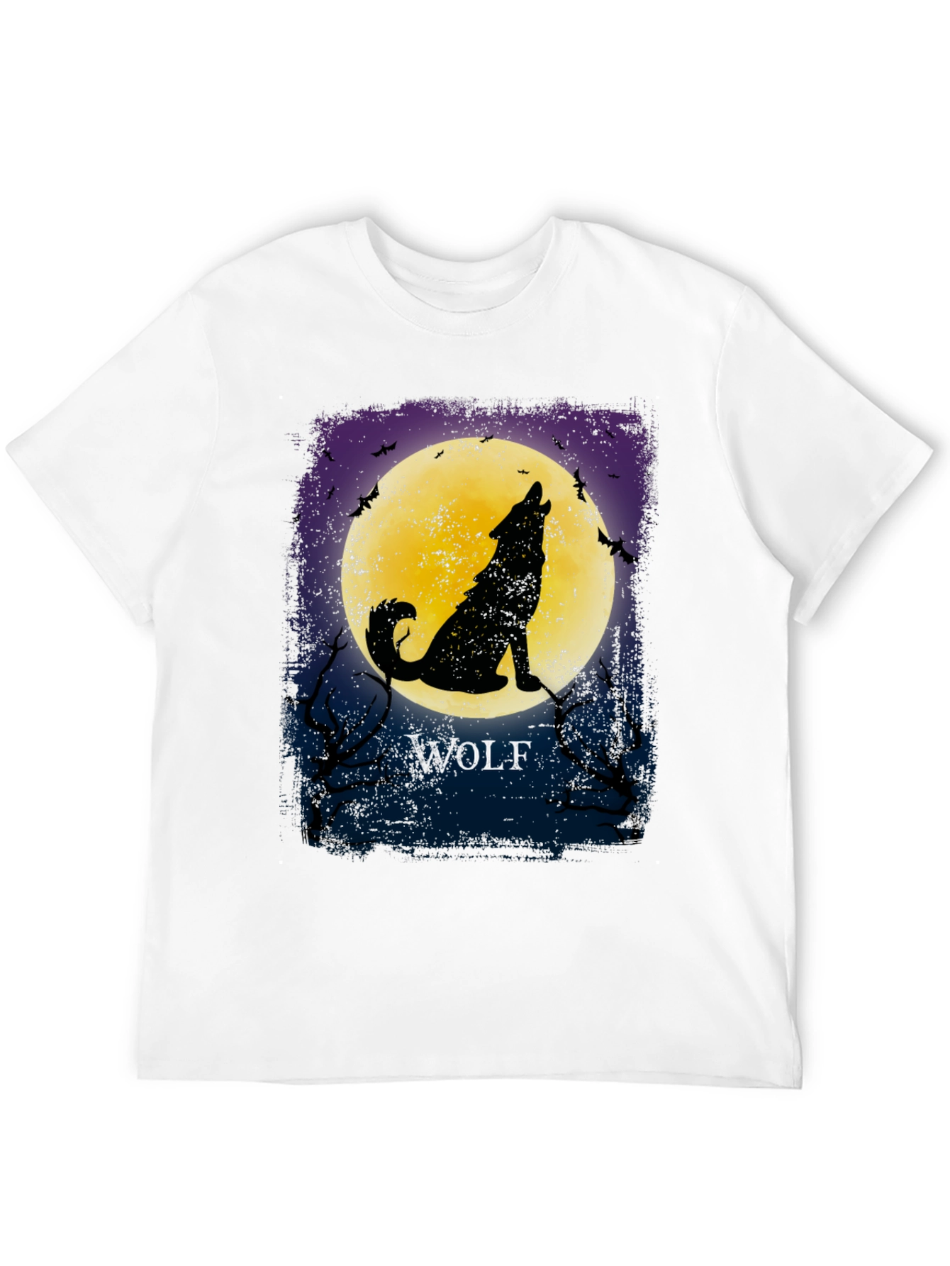 Wolf Howling at Moon Graphic T-Shirt