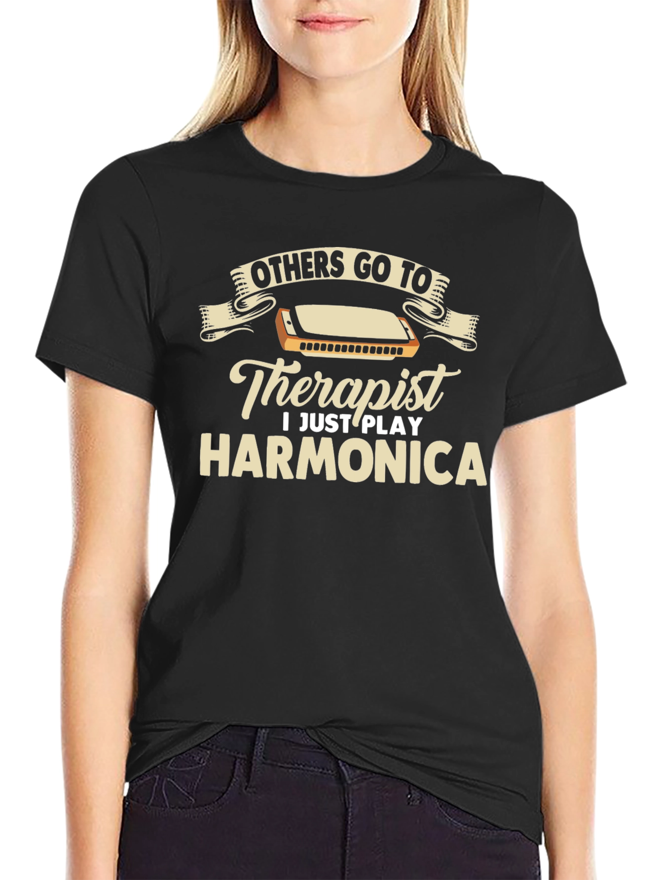 Harmonica Player T-Shirt Funny Musician Tee