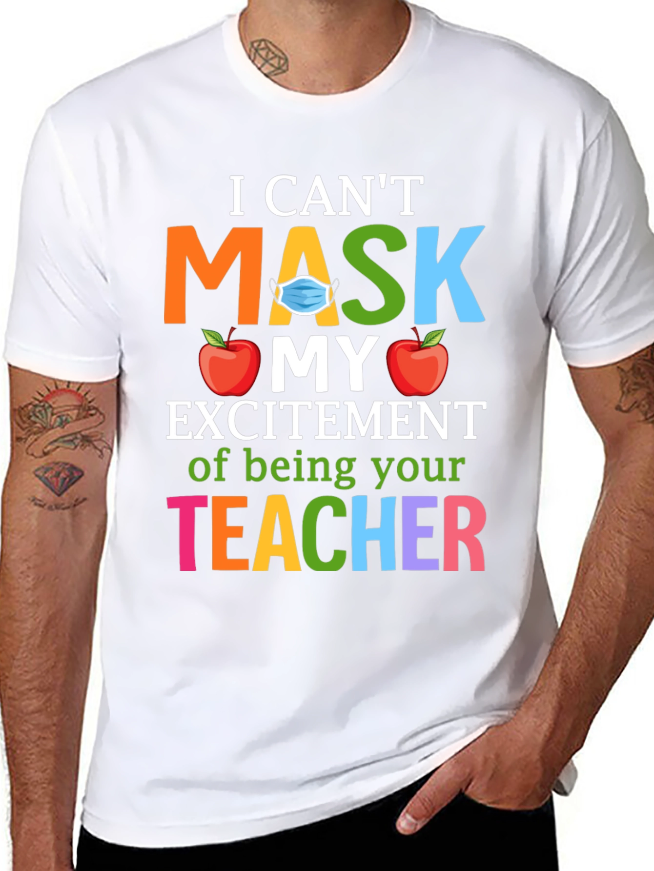 Teacher Appreciation Masked Excitement T-Shirt