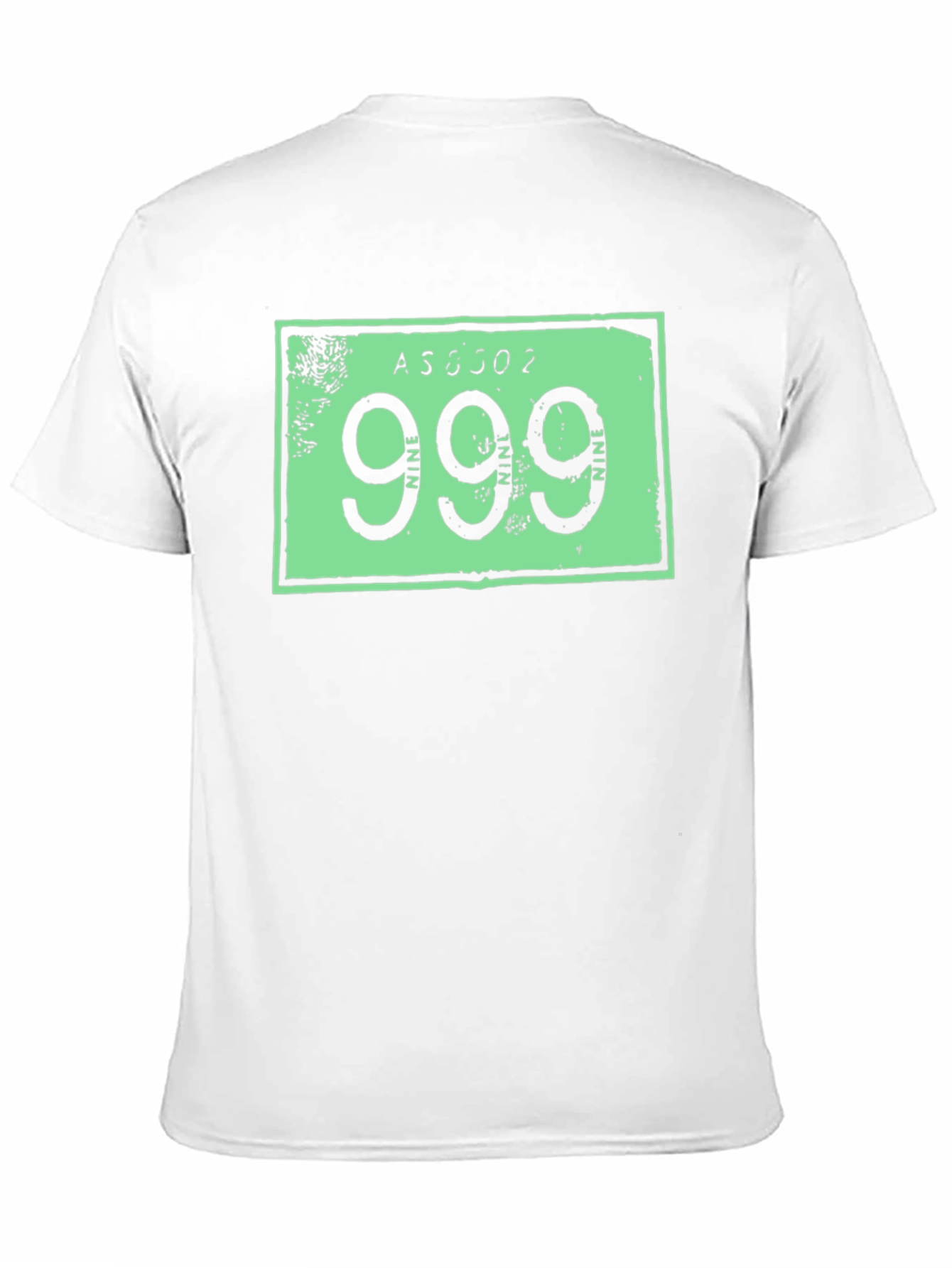 999 License Plate T-Shirt - Black Cotton Tee