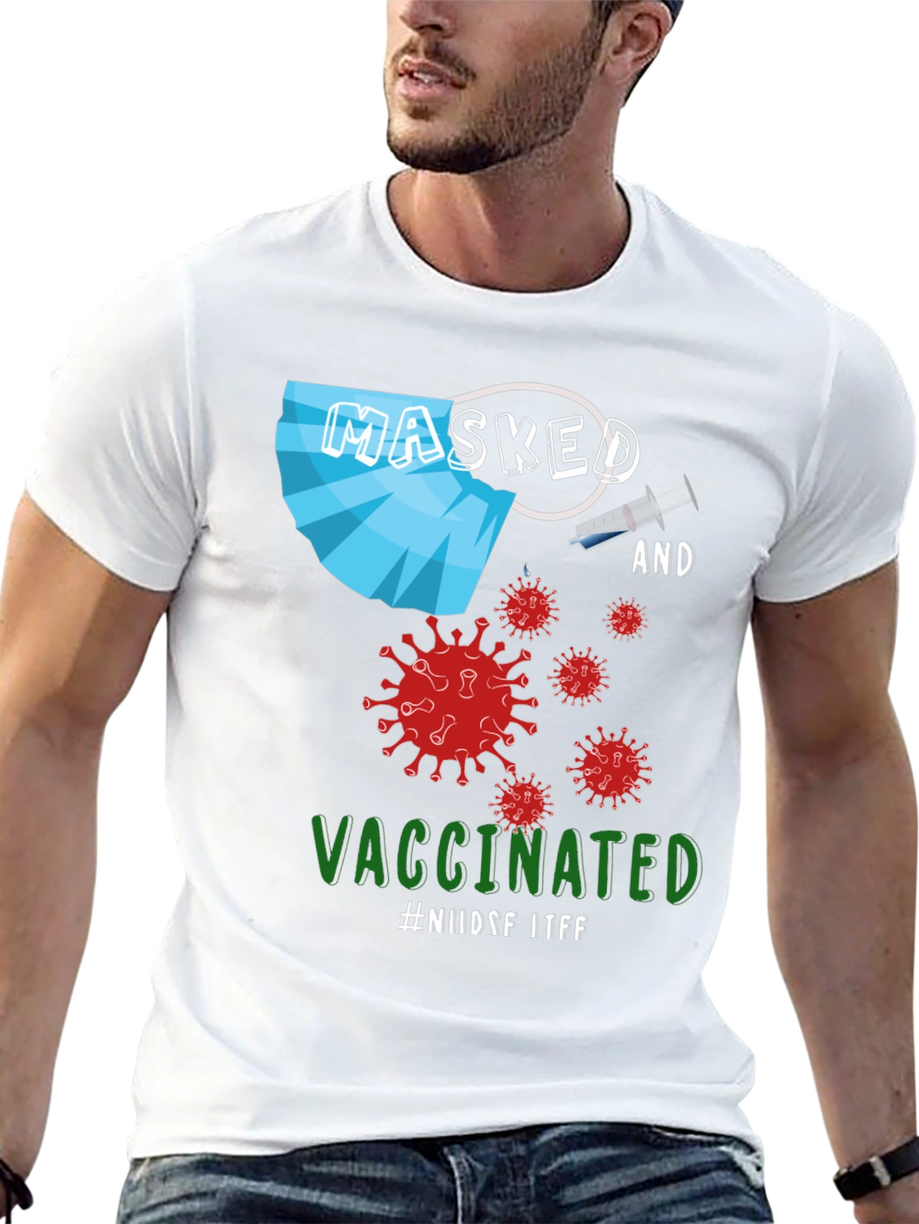 Masked and Vaccinated Graphic T-Shirt