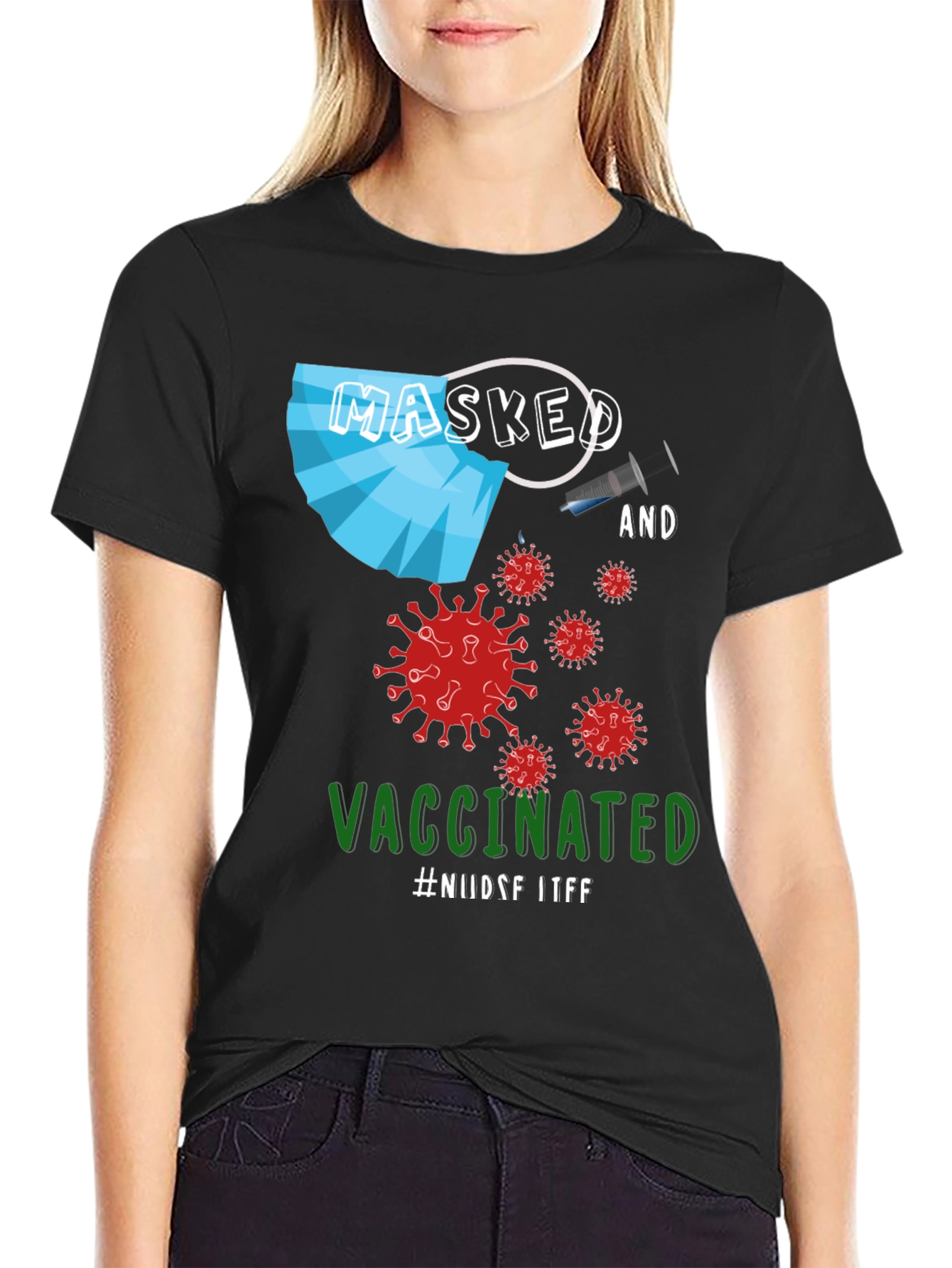 Masked and Vaccinated Graphic T-Shirt