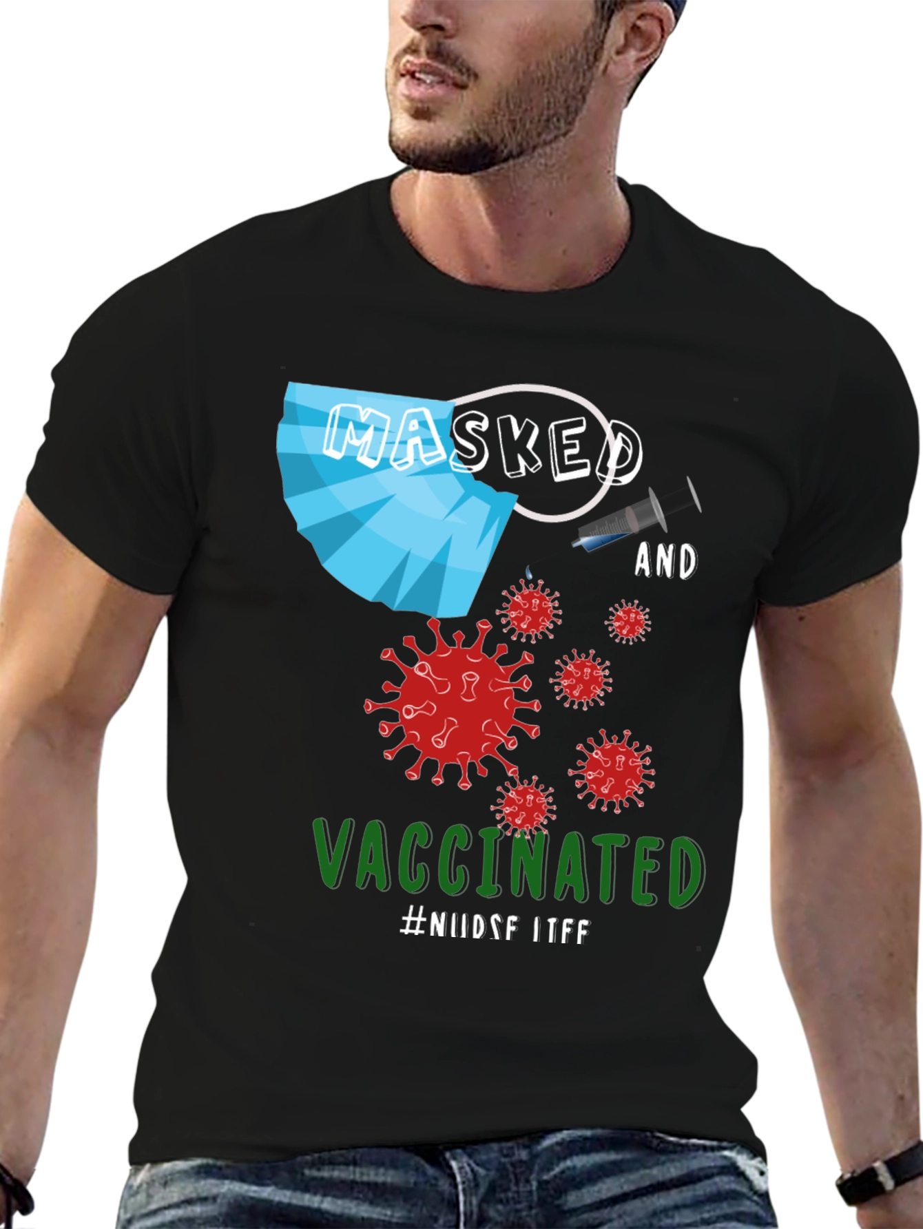 Masked and Vaccinated Graphic T-Shirt