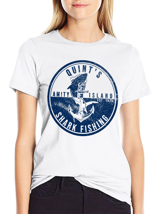 Quints Shark Fishing Tee - Amity Island Est. 1975