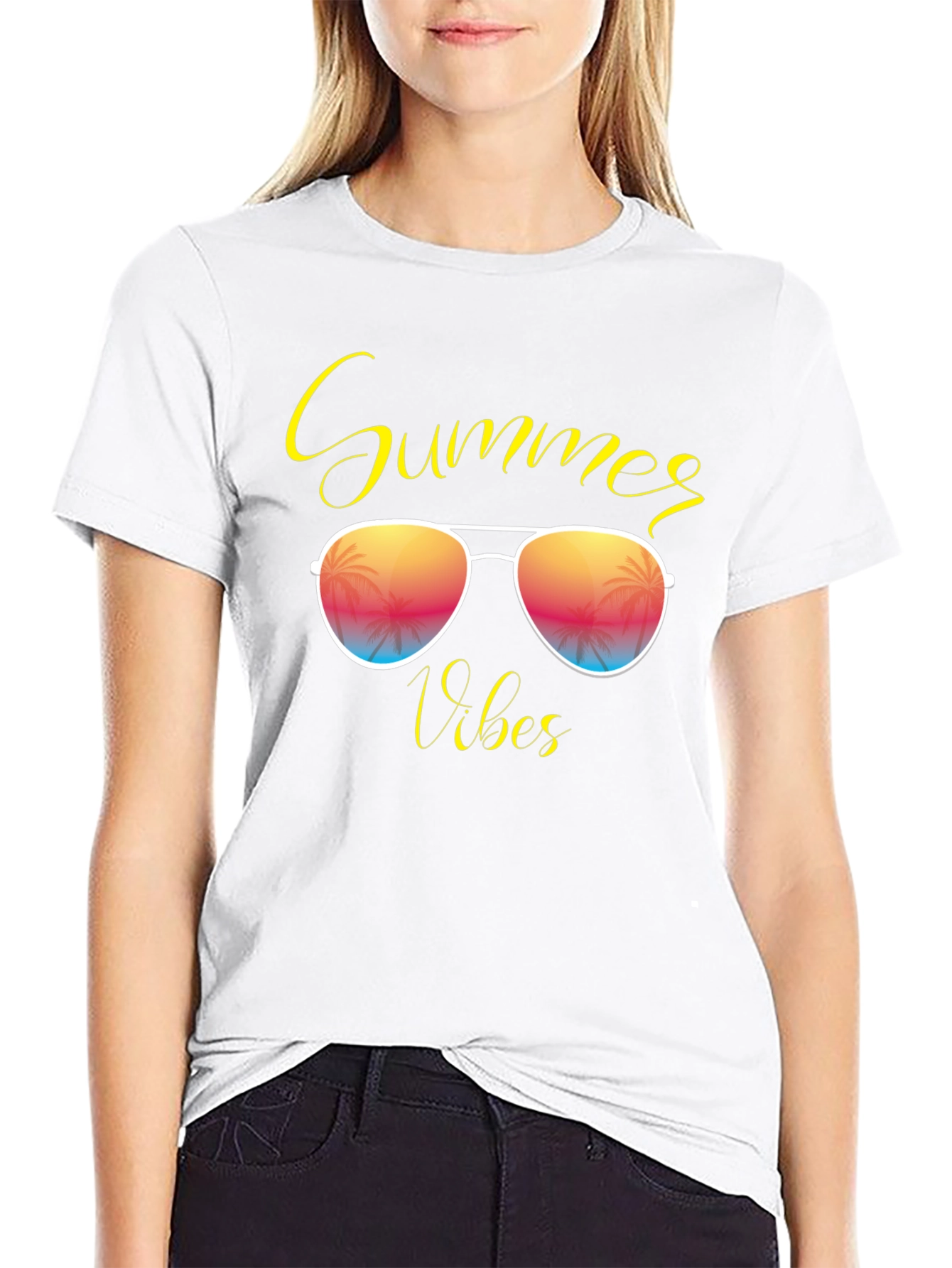 Summer Vibes Graphic Tee - Black T-Shirt
