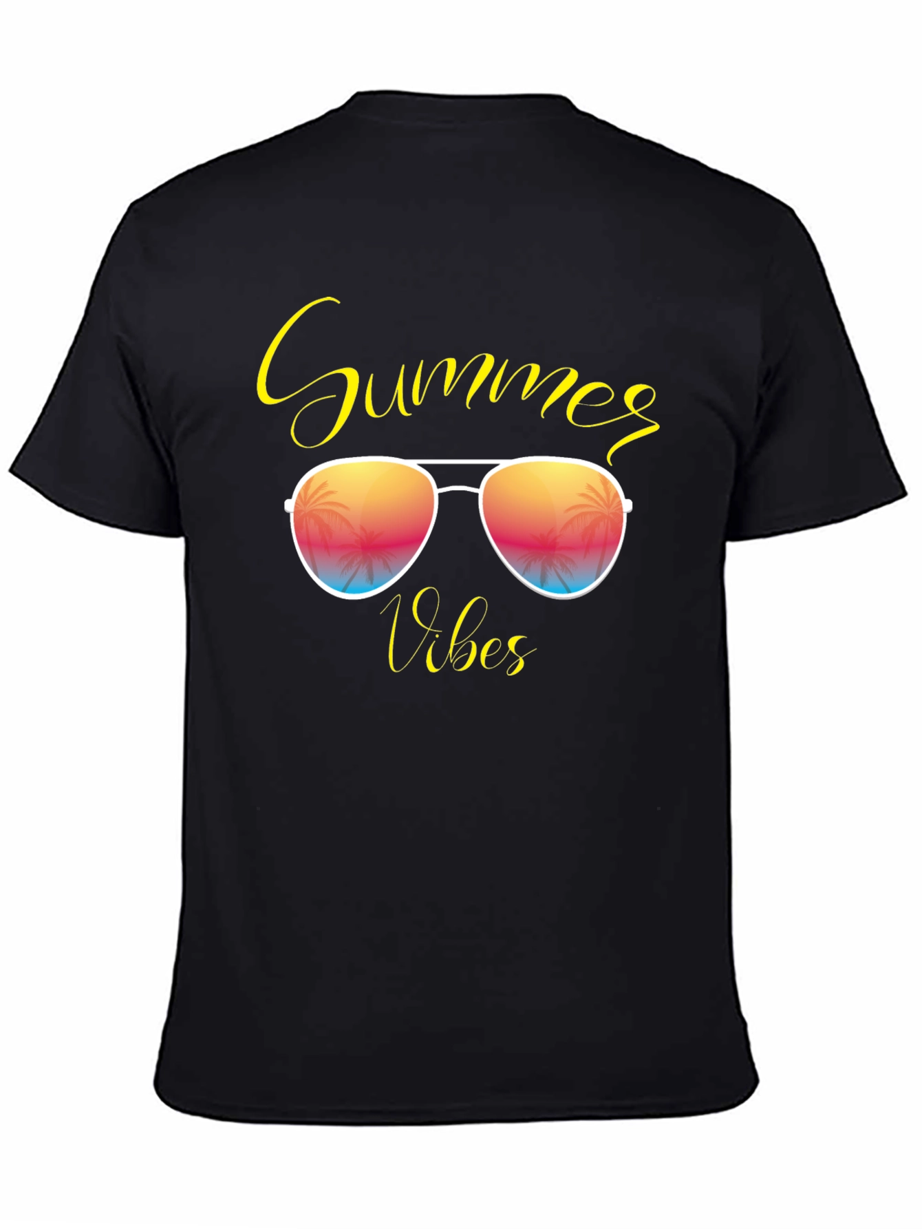 Summer Vibes Graphic Tee - Black T-Shirt