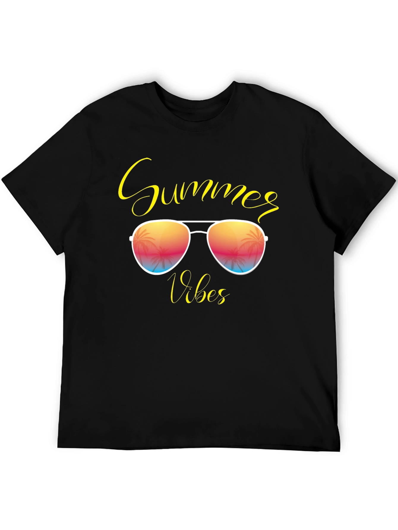 Summer Vibes Graphic Tee - Black T-Shirt