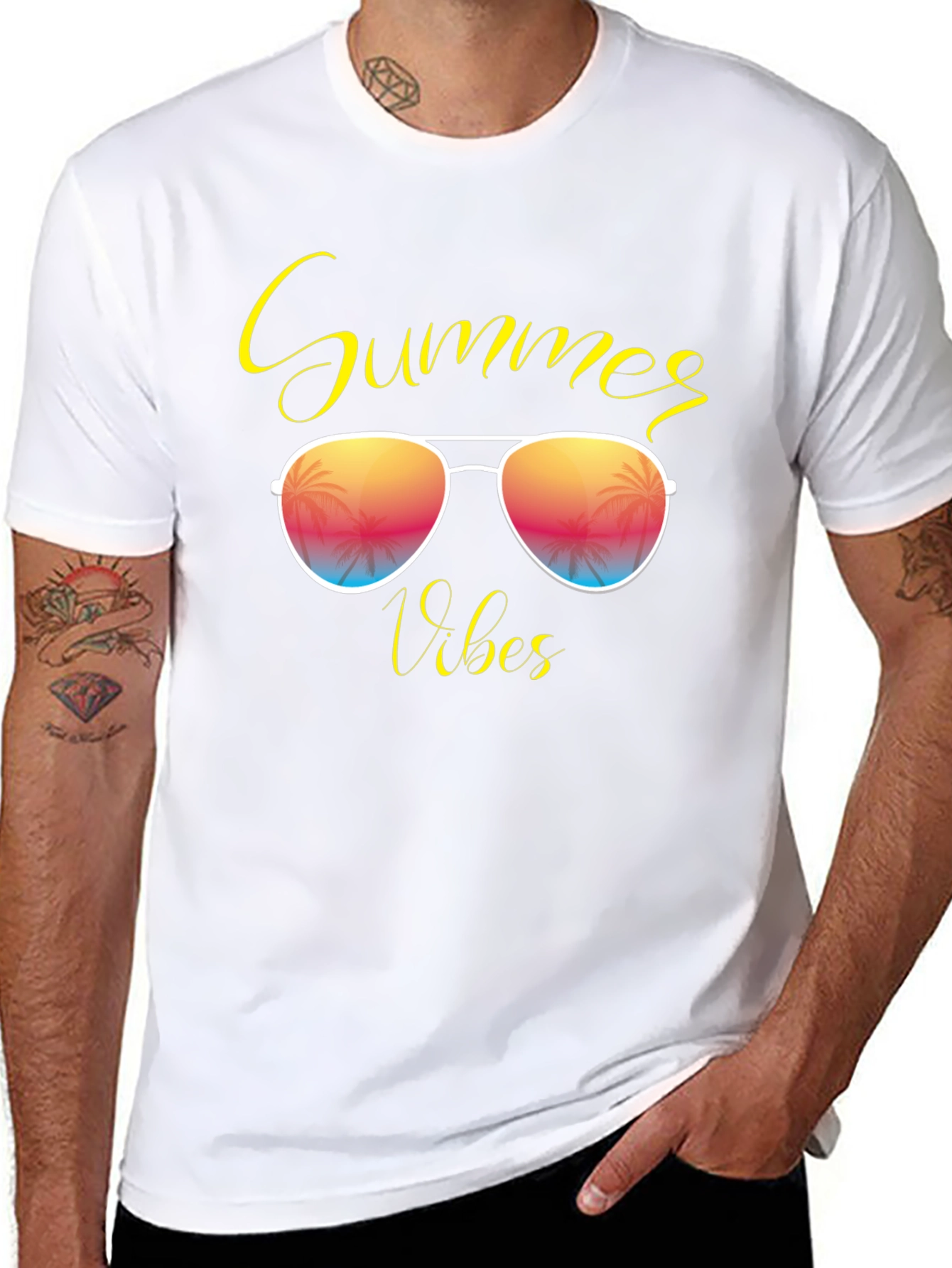 Summer Vibes Graphic Tee - Black T-Shirt