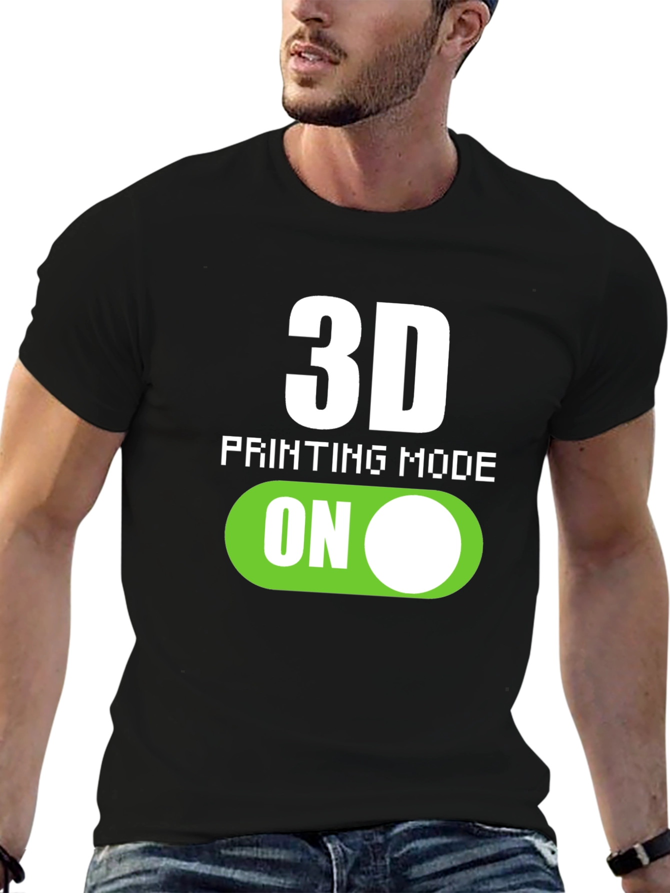 3D Printing Mode On Graphic Tee