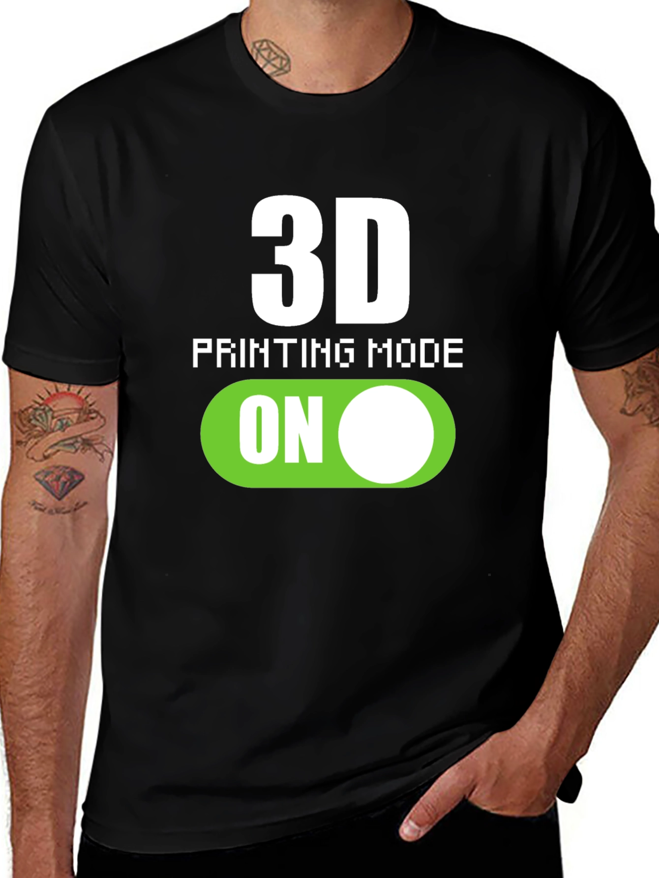 3D Printing Mode On Graphic Tee