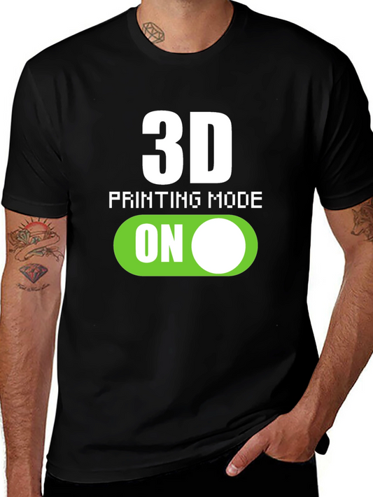 3D Printing Mode On Graphic Tee
