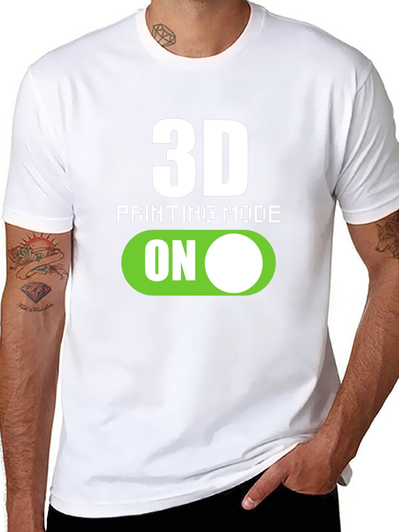 3D Printing Mode On Graphic Tee