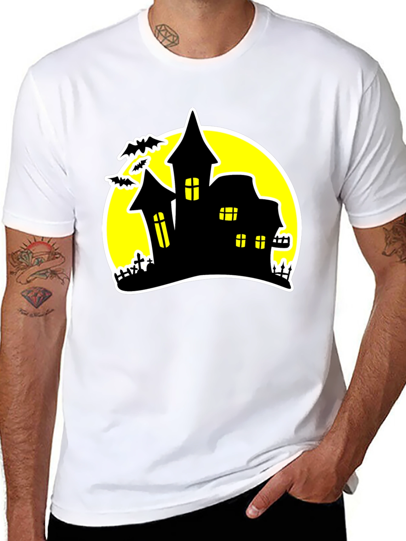 Spooky Halloween Haunted House T-Shirt