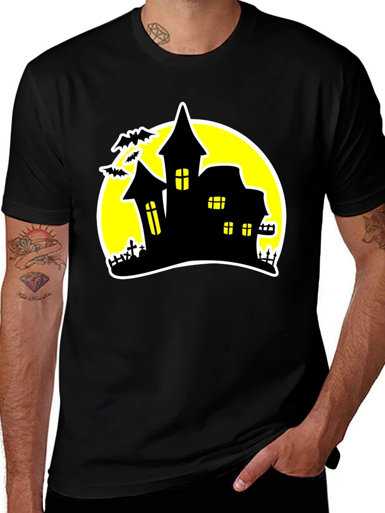 Spooky Halloween Haunted House T-Shirt